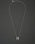 FJÄRILSÖJN HALSBAND VITGULD DIAMANTER