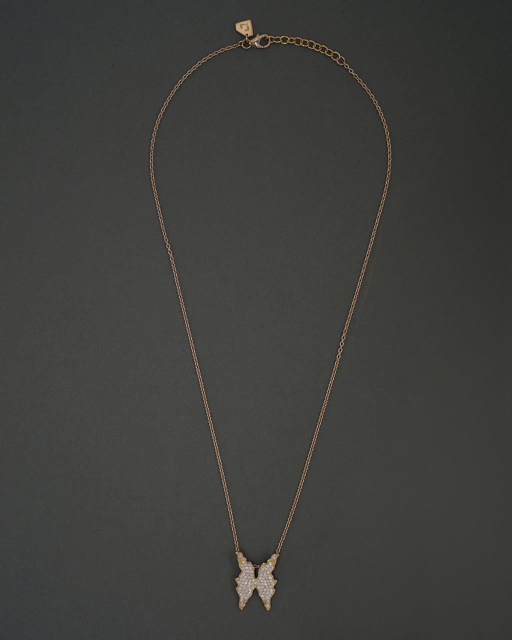 FJÄRILSÖJN HALSBAND GULD DIAMANTER