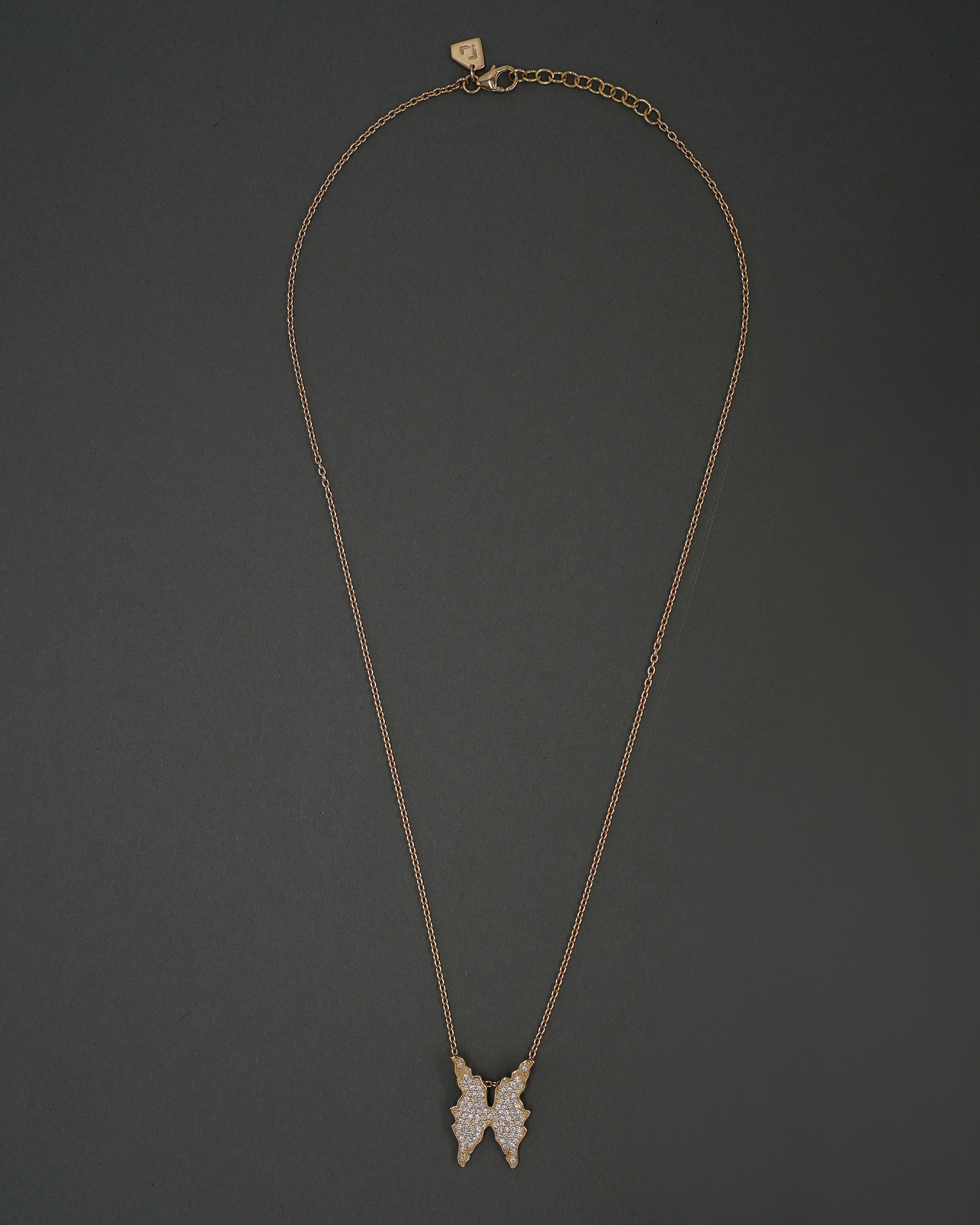 FJÄRILSÖJN HALSBAND GULD DIAMANTER