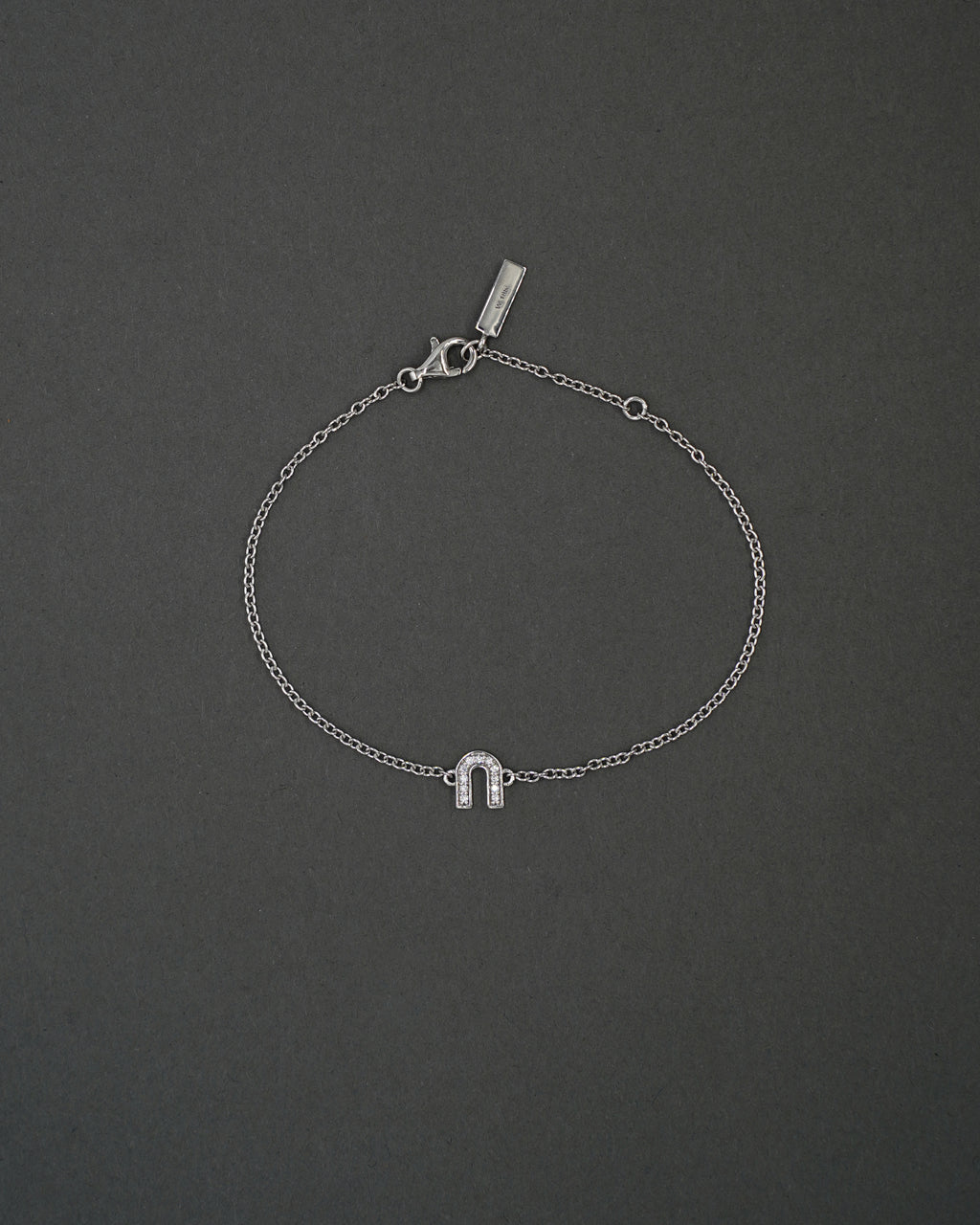 KÄRLEKSPORTEN ARMBAND MINI DIAMANT VITGULD