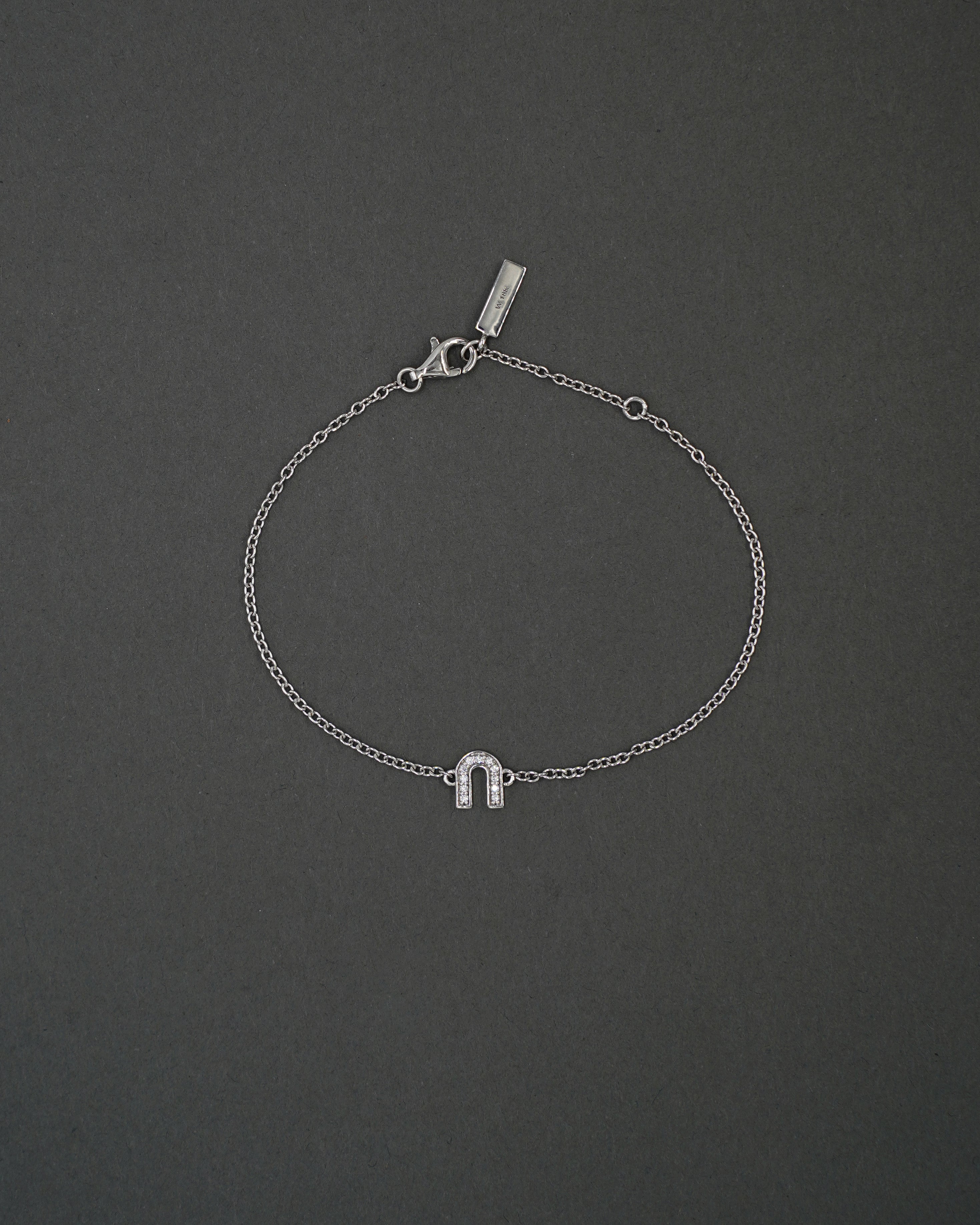KÄRLEKSPORTEN ARMBAND MINI DIAMANT VITGULD