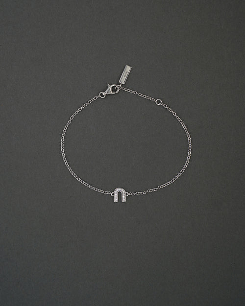 KÄRLEKSPORTEN ARMBAND MINI DIAMANT VITGULD
