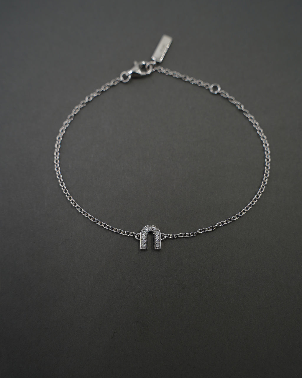 KÄRLEKSPORTEN ARMBAND MINI DIAMANT VITGULD