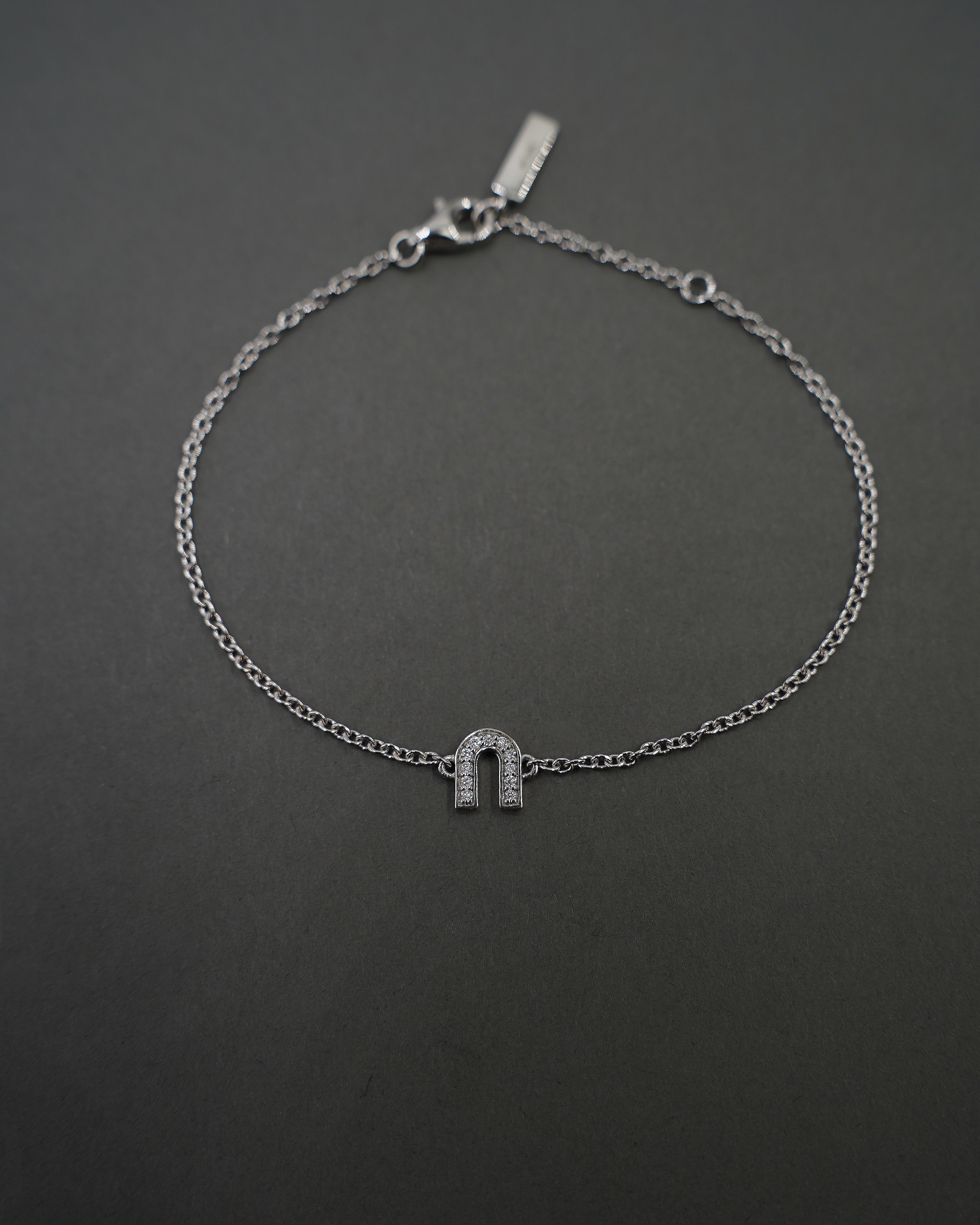 KÄRLEKSPORTEN ARMBAND MINI DIAMANT VITGULD