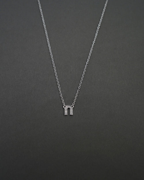 KÄRLEKSPORTEN HALSBAND MINI DIAMANT VITGULD