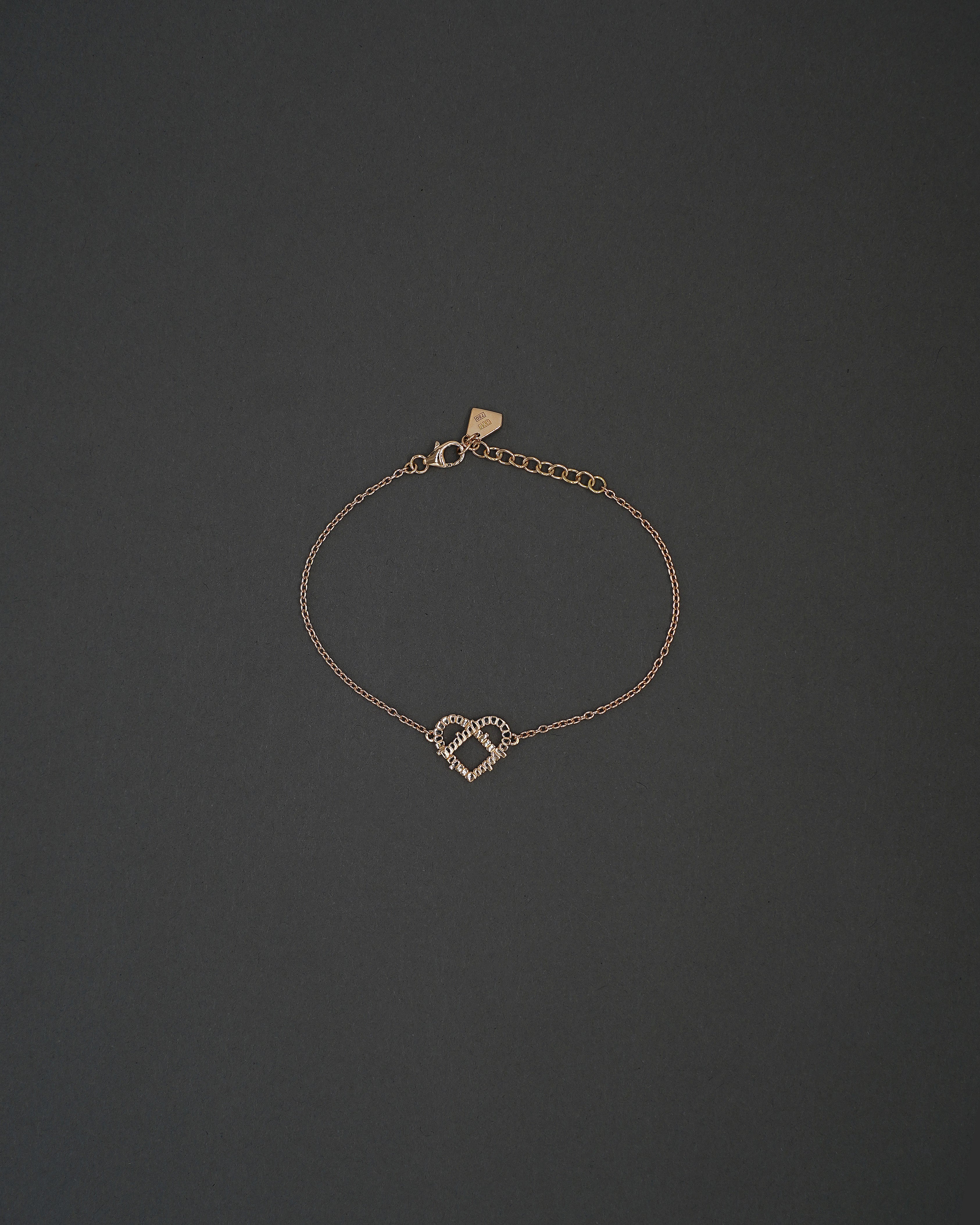 KÄRLEKSPORTEN HJÄRTA ARMBAND GULD