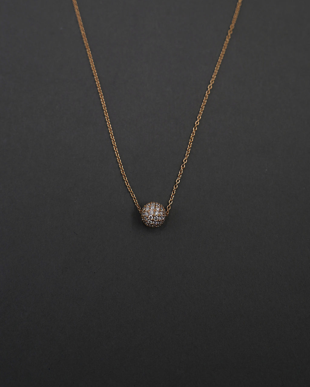 FULLMOON HALSBAND MINI PAVÉ GULD