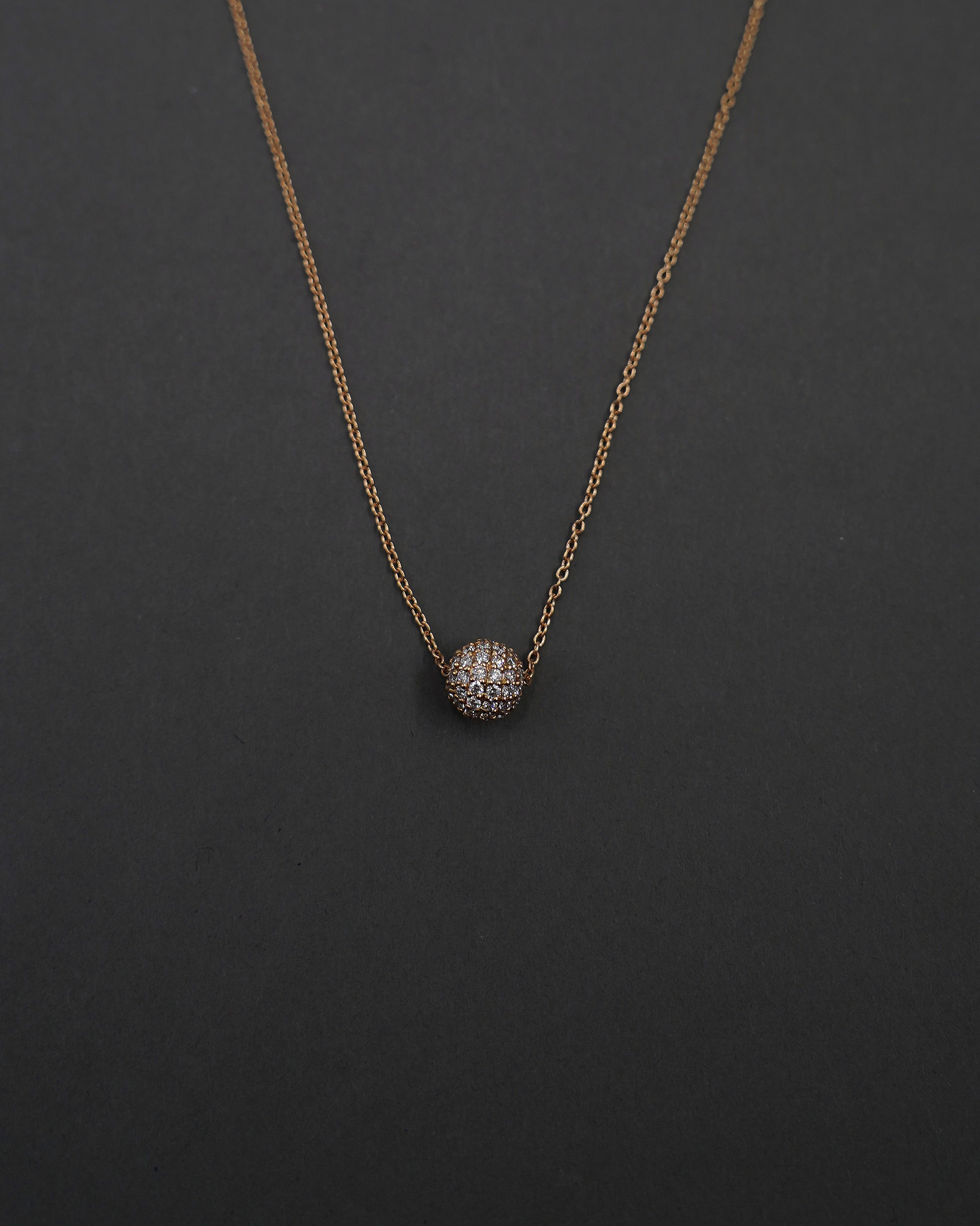FULLMOON HALSBAND MINI PAVÉ GULD