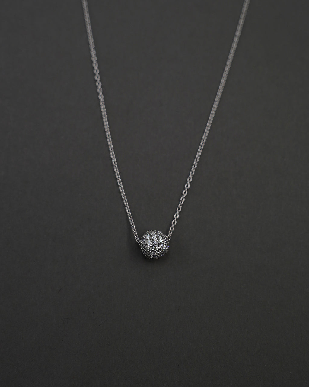 FULLMOON HALSBAND MINI PAVÉ VITGULD