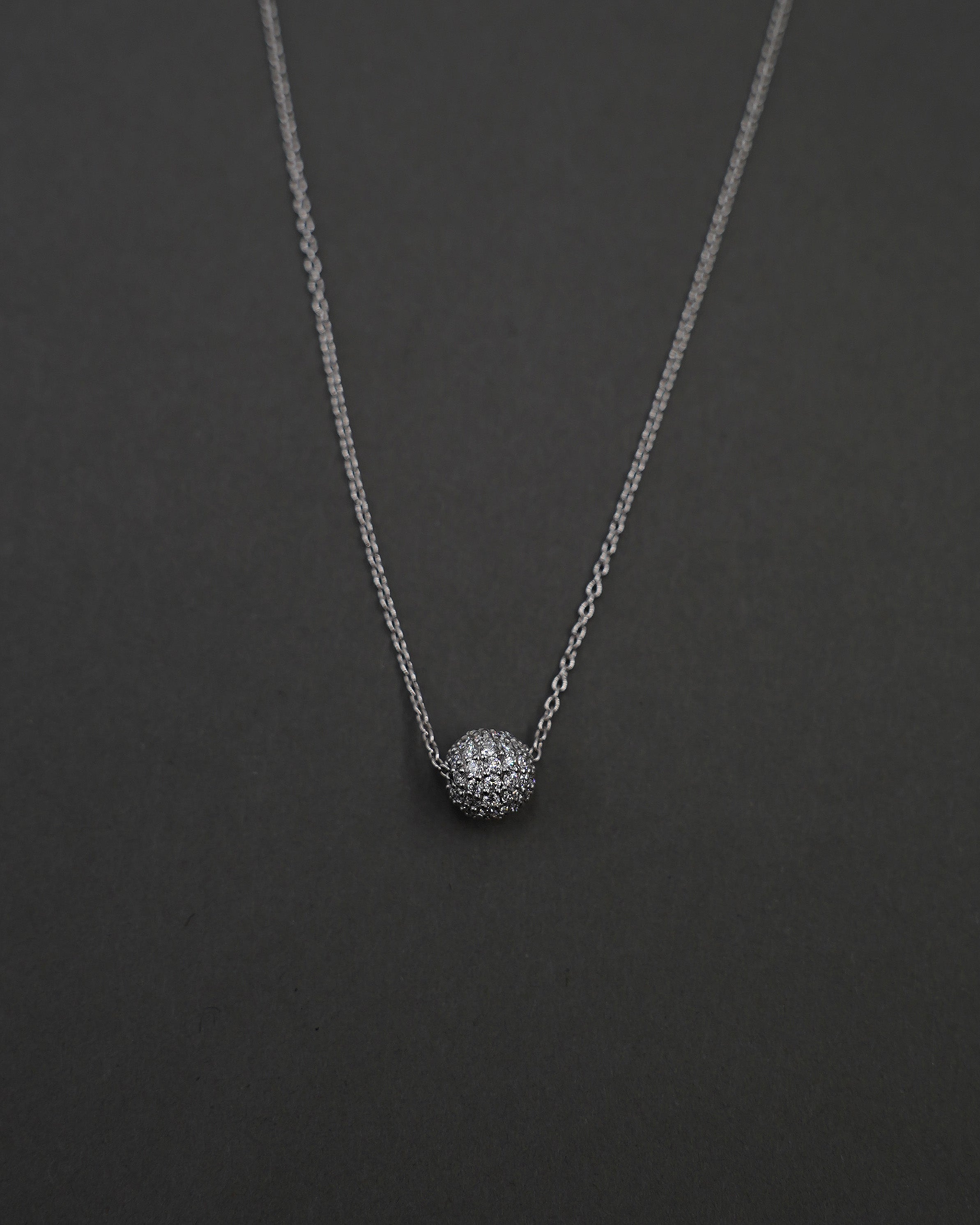 FULLMOON HALSBAND MINI PAVÉ VITGULD