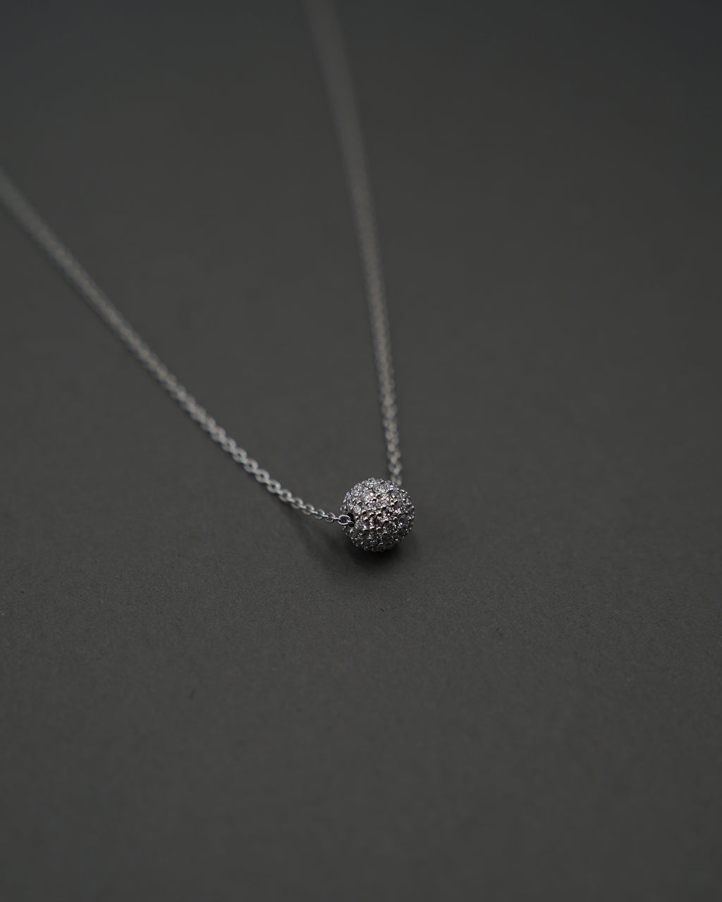 FULLMOON HALSBAND MINI PAVÉ VITGULD