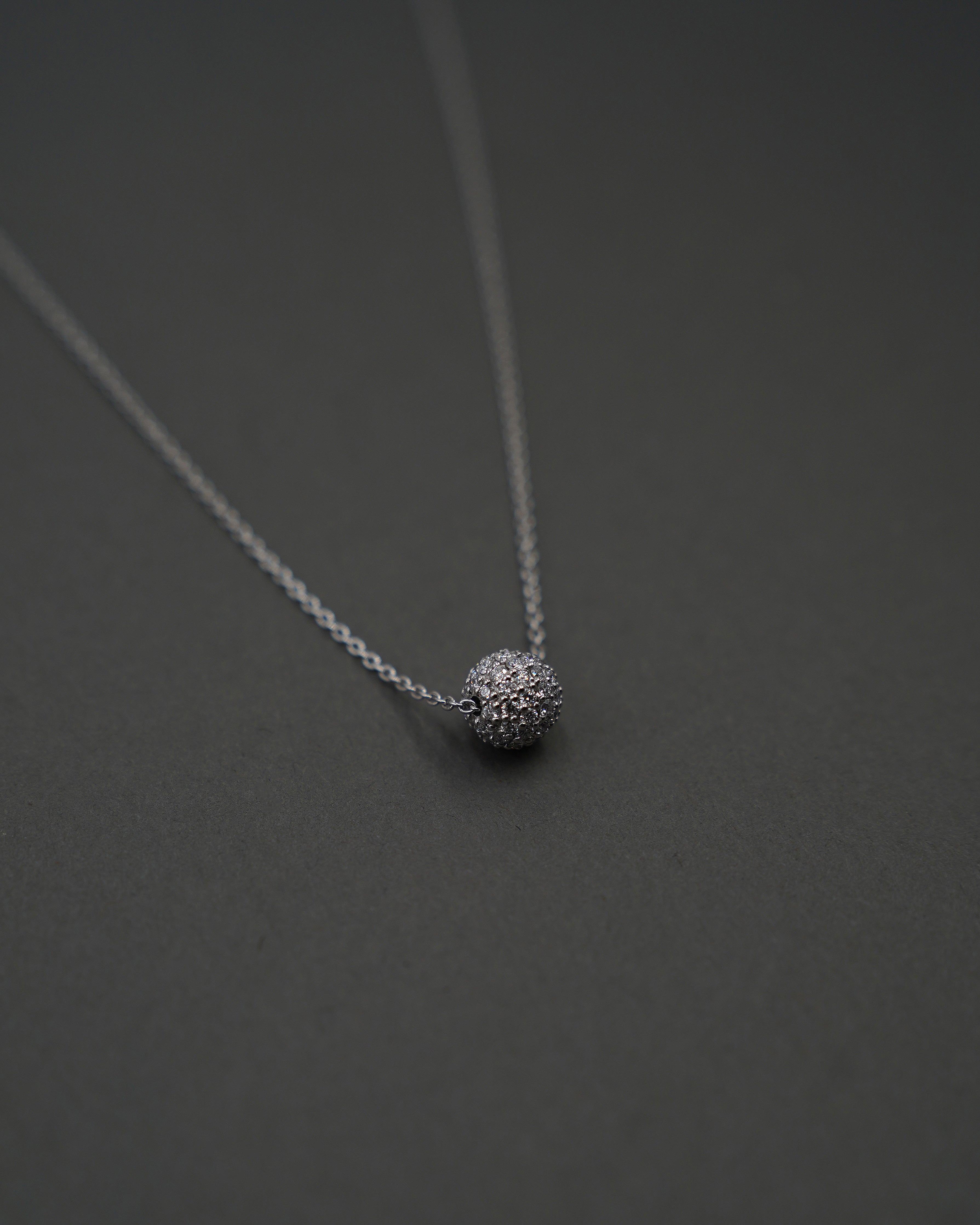 FULLMOON HALSBAND MINI PAVÉ VITGULD
