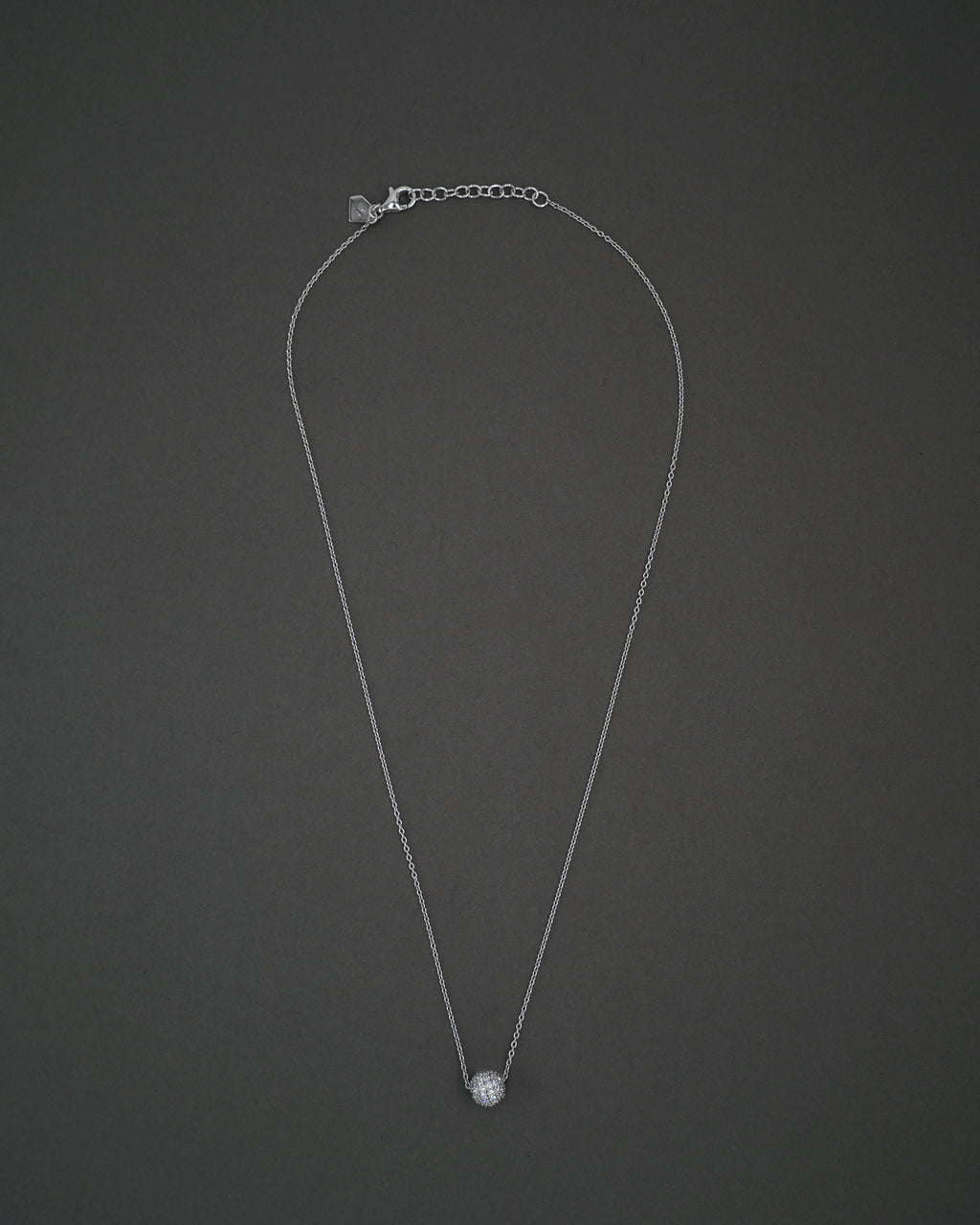 FULLMOON HALSBAND MINI PAVÉ VITGULD