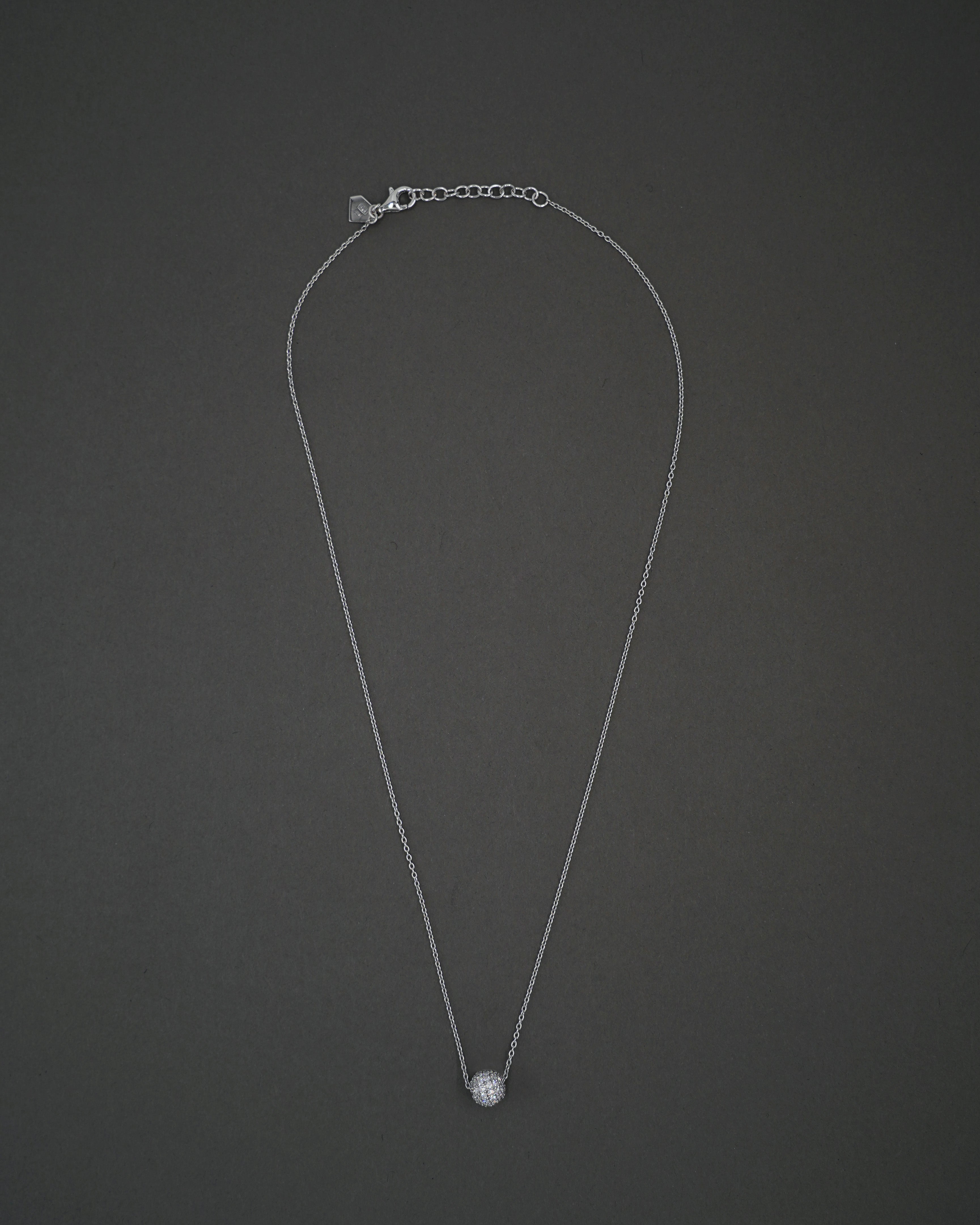 FULLMOON HALSBAND MINI PAVÉ VITGULD