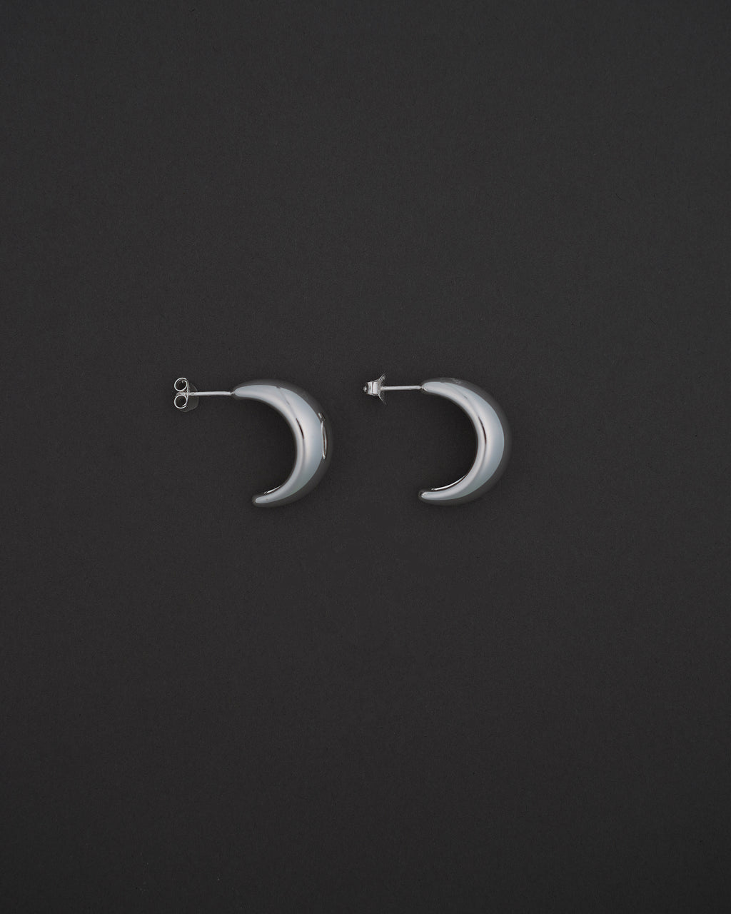 MOON HOOPS ÖRHÄNGEN L BLANK