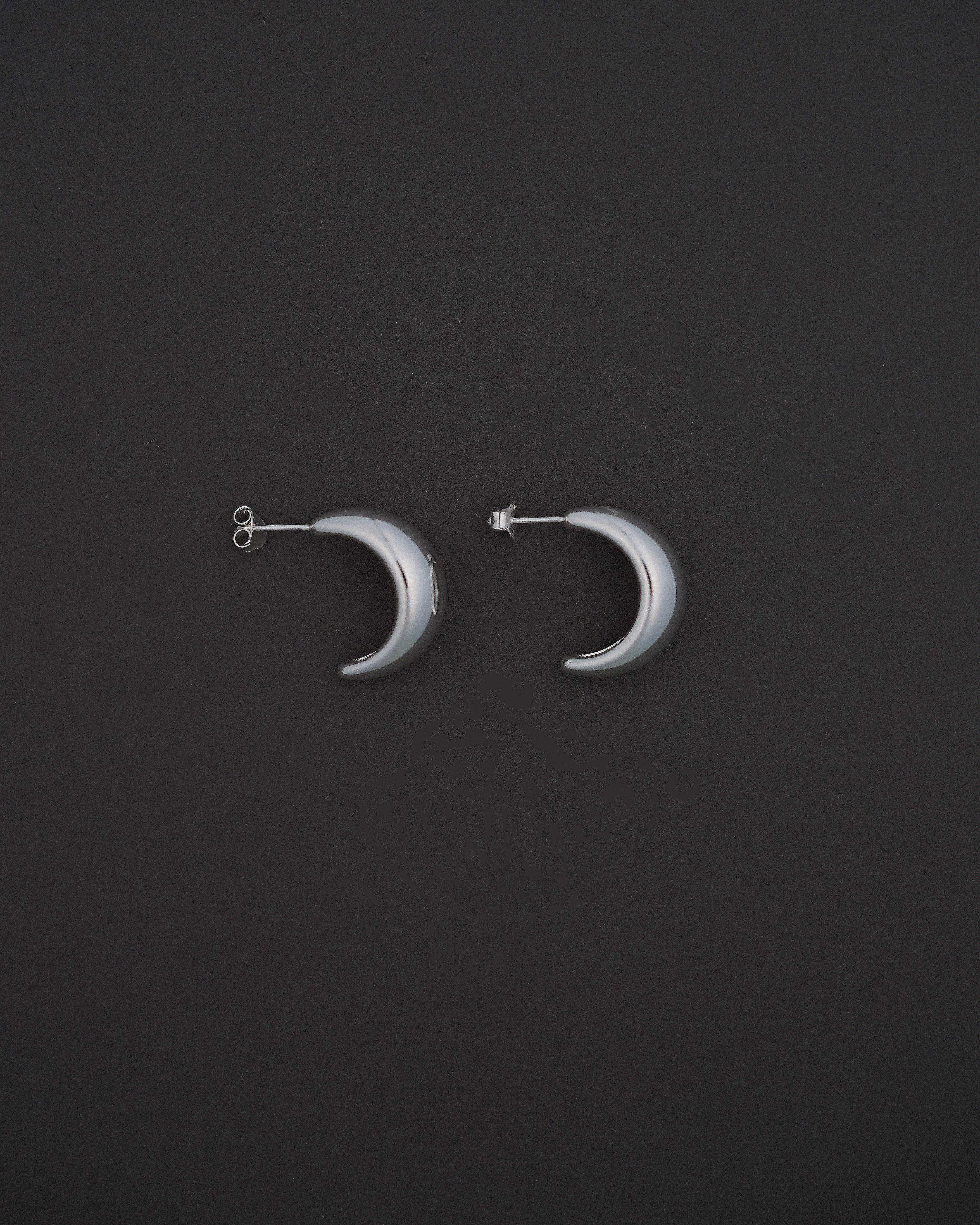 MOON HOOPS ÖRHÄNGEN L BLANK