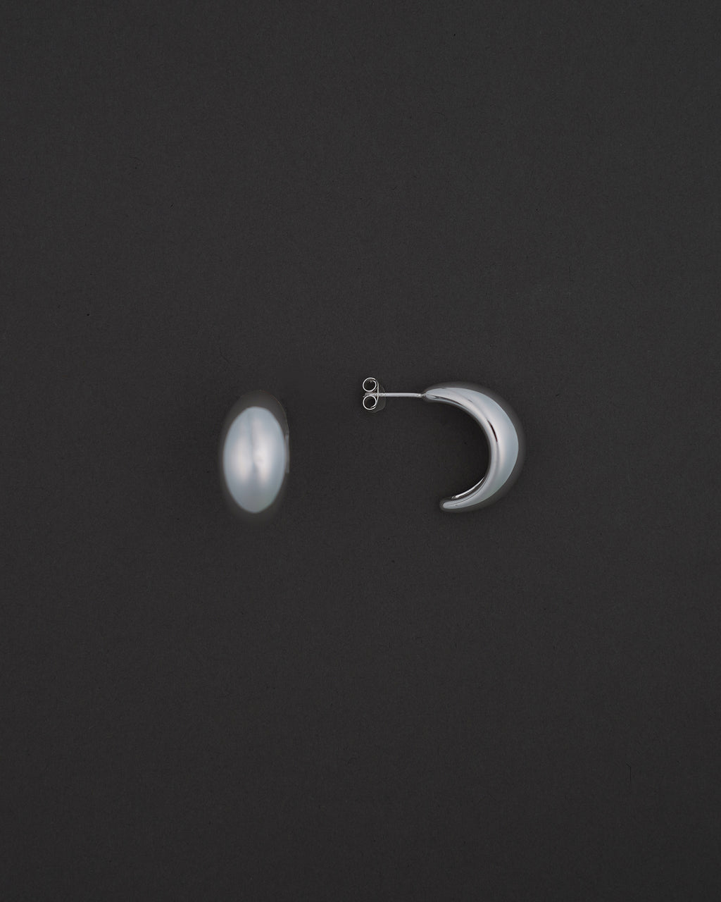 MOON HOOPS ÖRHÄNGEN L BLANK