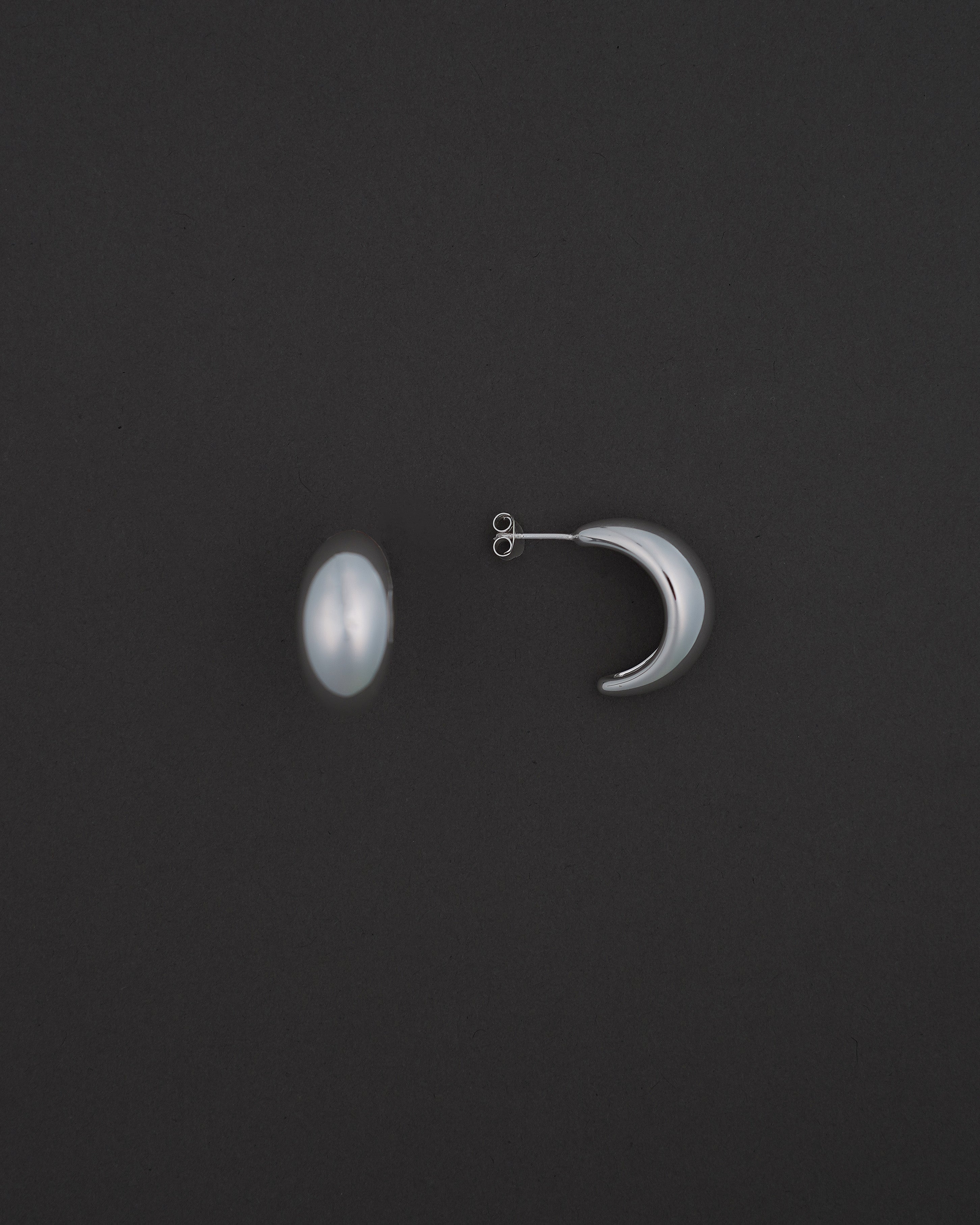 MOON HOOPS ÖRHÄNGEN L BLANK