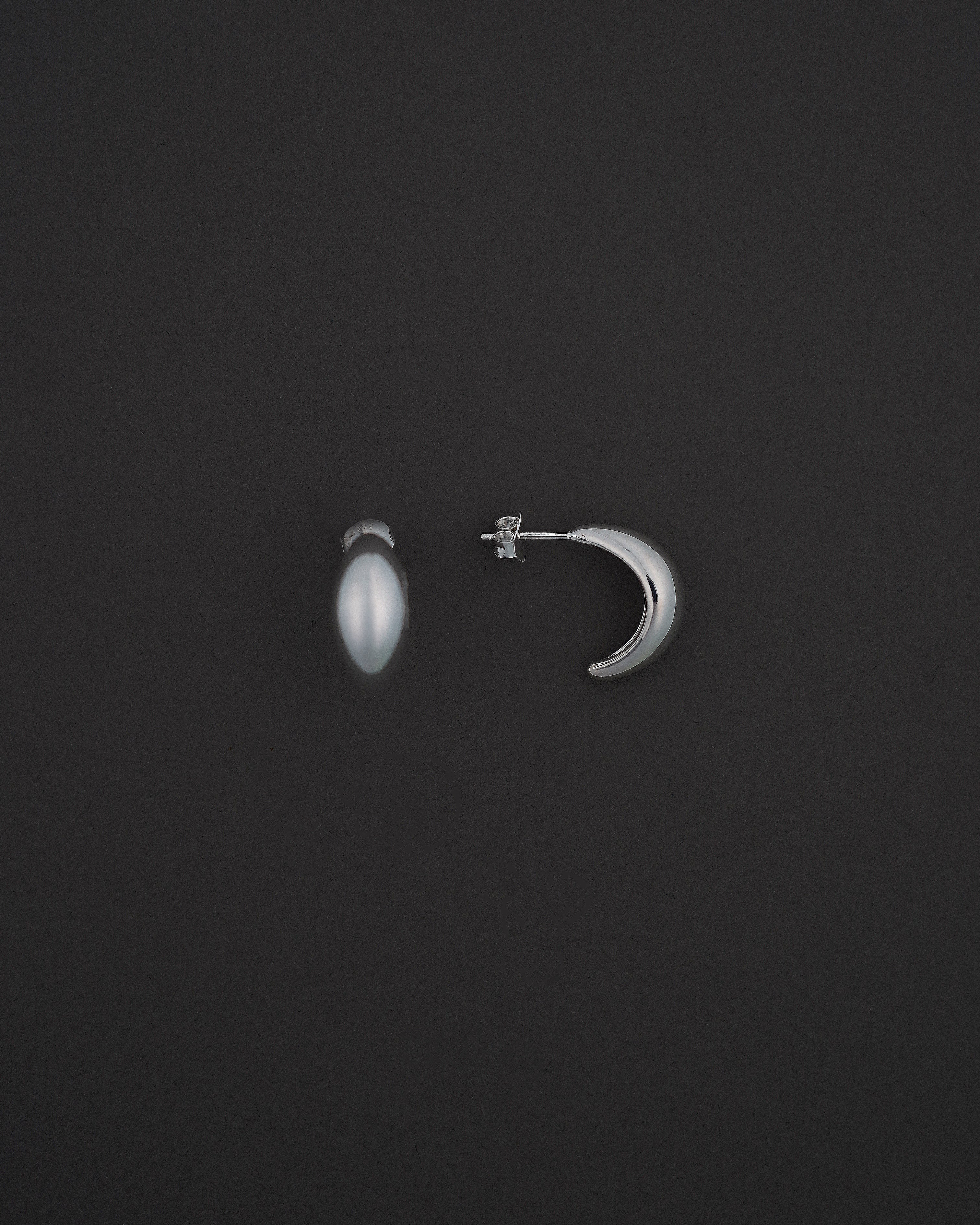 MOON HOOPS ÖRHÄNGEN M BLANK