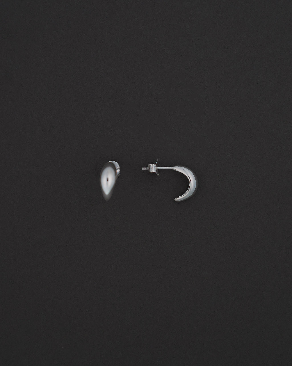 MOON HOOPS ÖRHÄNGEN S BLANK