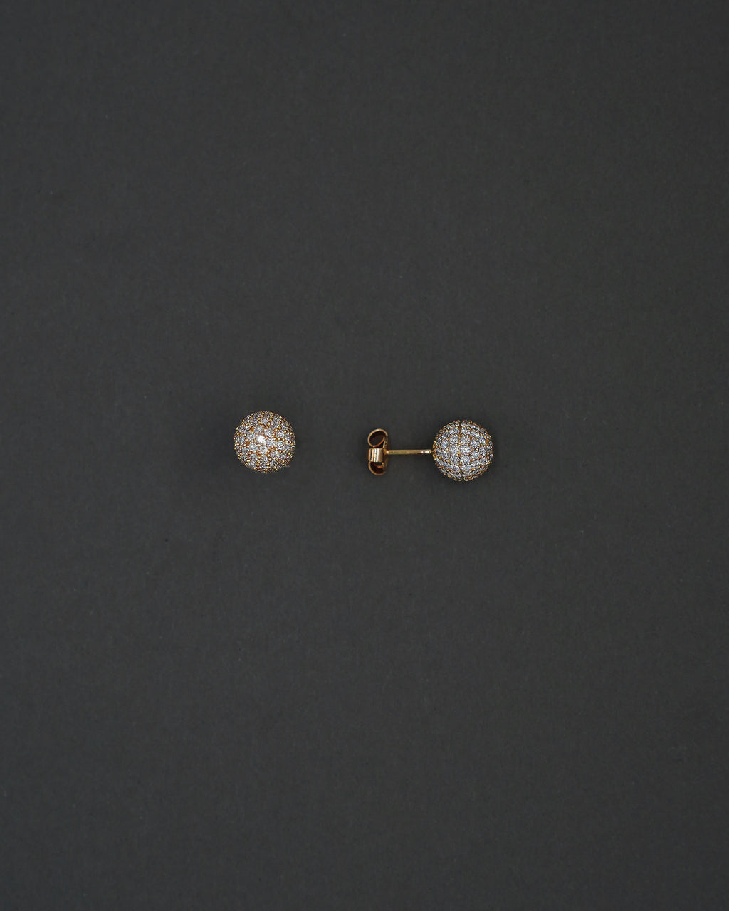 FULLMOON ÖRHÄNGEN MINI PAVÉ GULD