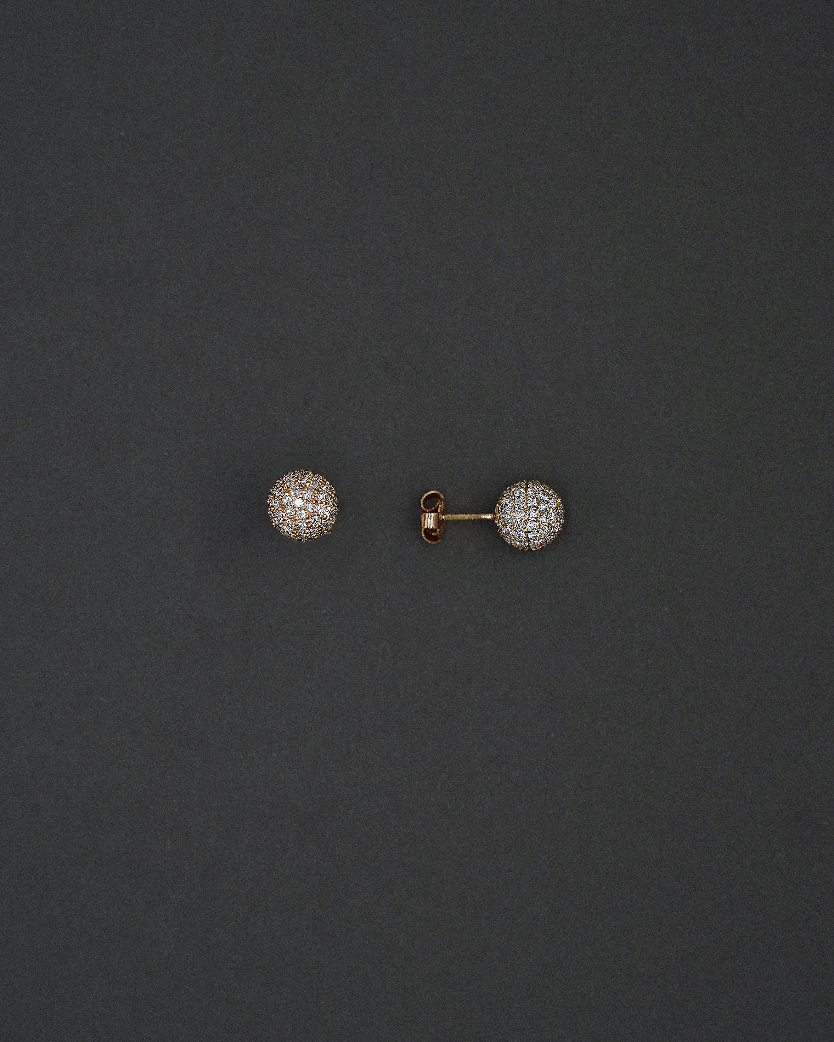 FULLMOON ÖRHÄNGEN MINI PAVÉ GULD