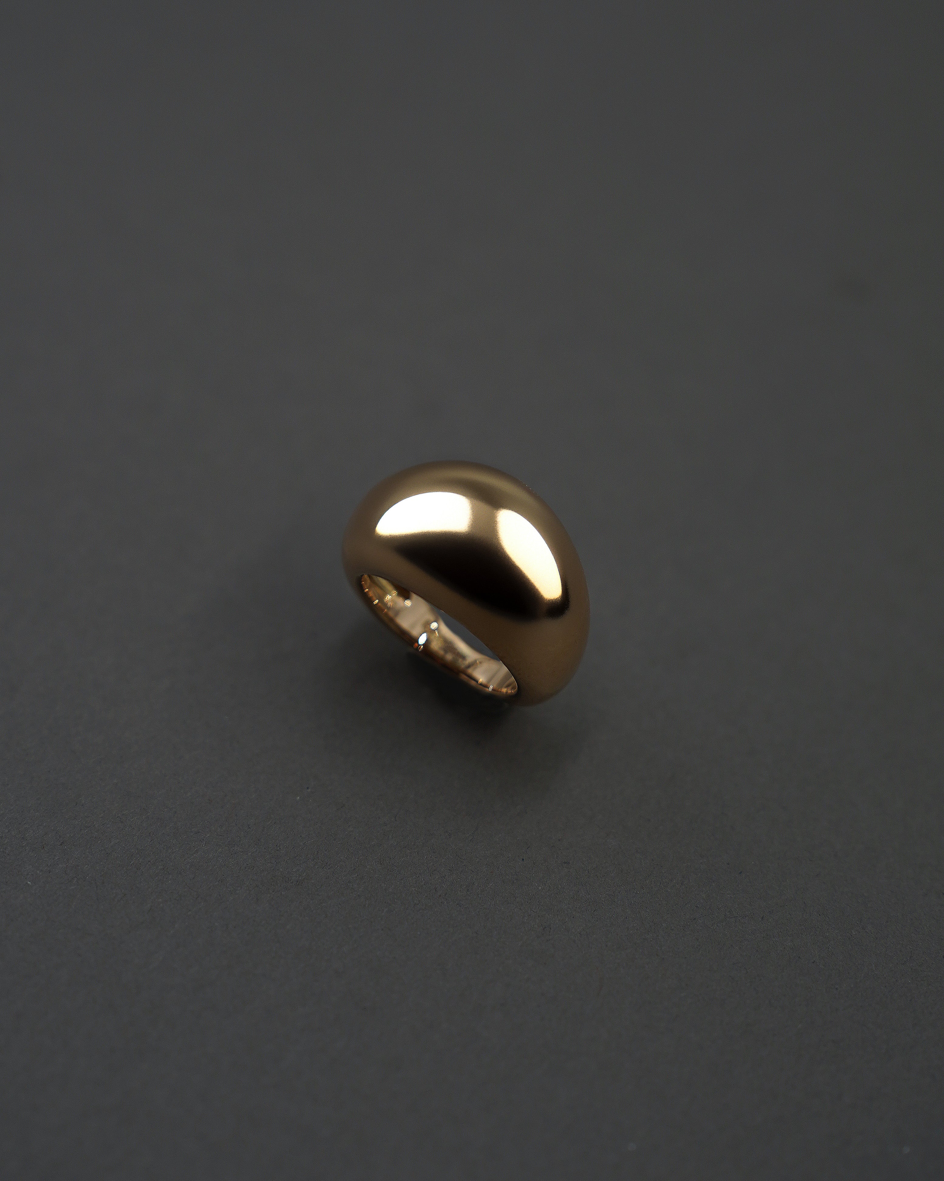 MOON RING L BLANK GULD