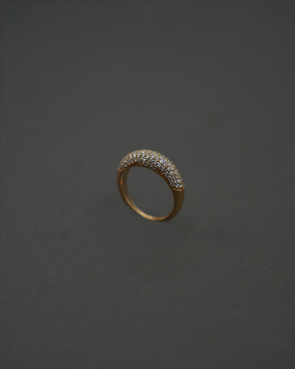 MOON RING S PAVÉ GULD