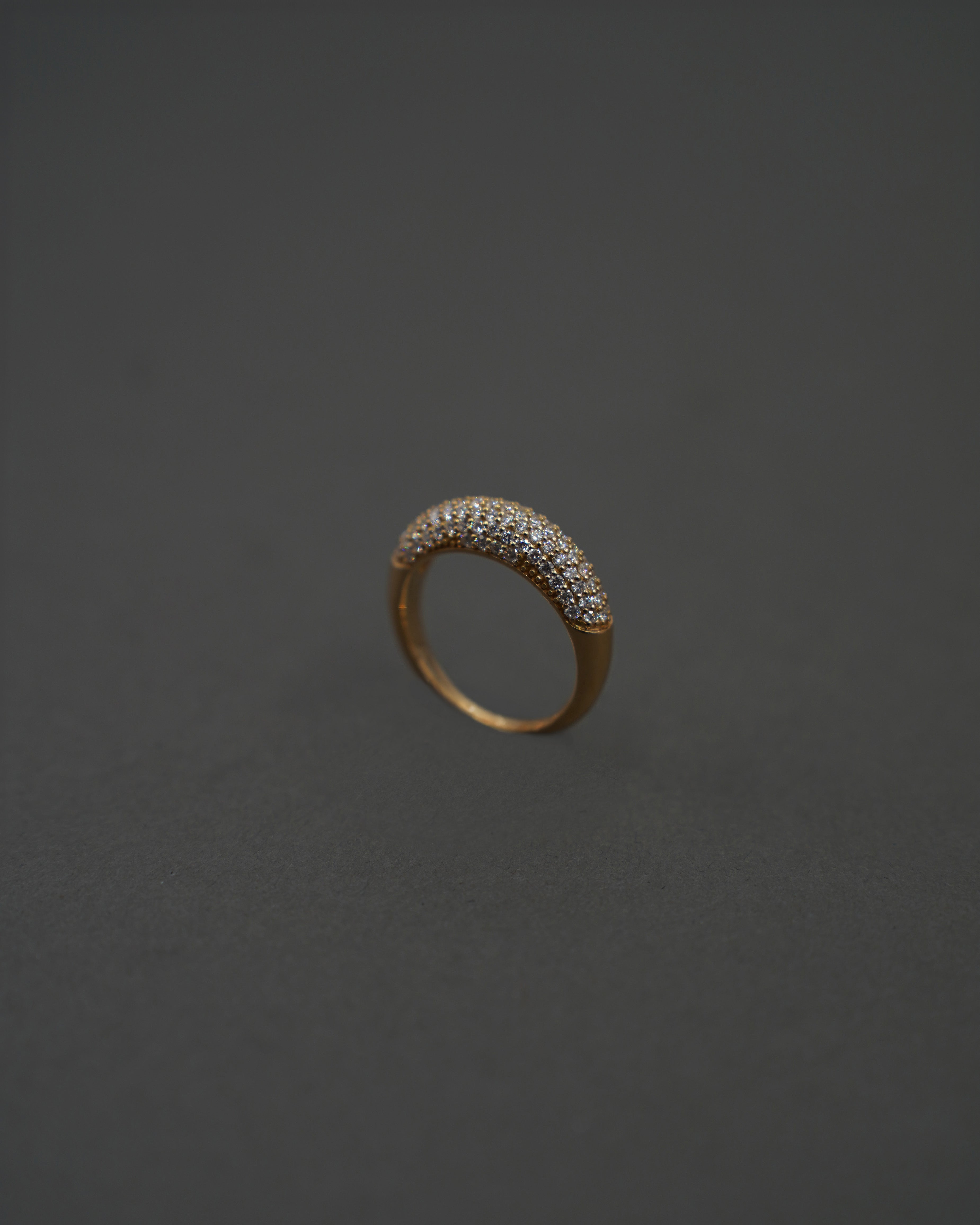 MOON RING S PAVÉ GULD