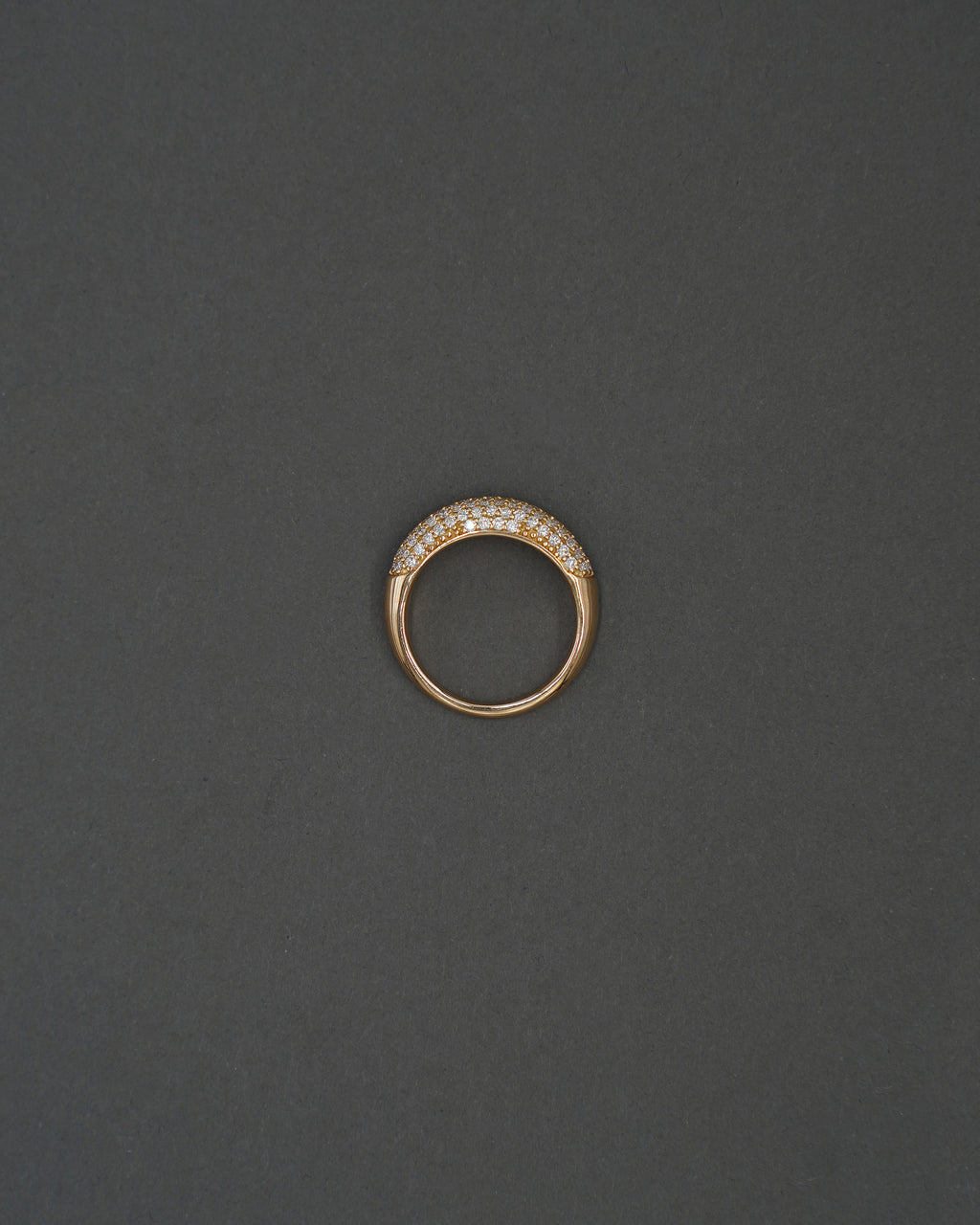 MOON RING S PAVÉ GULD