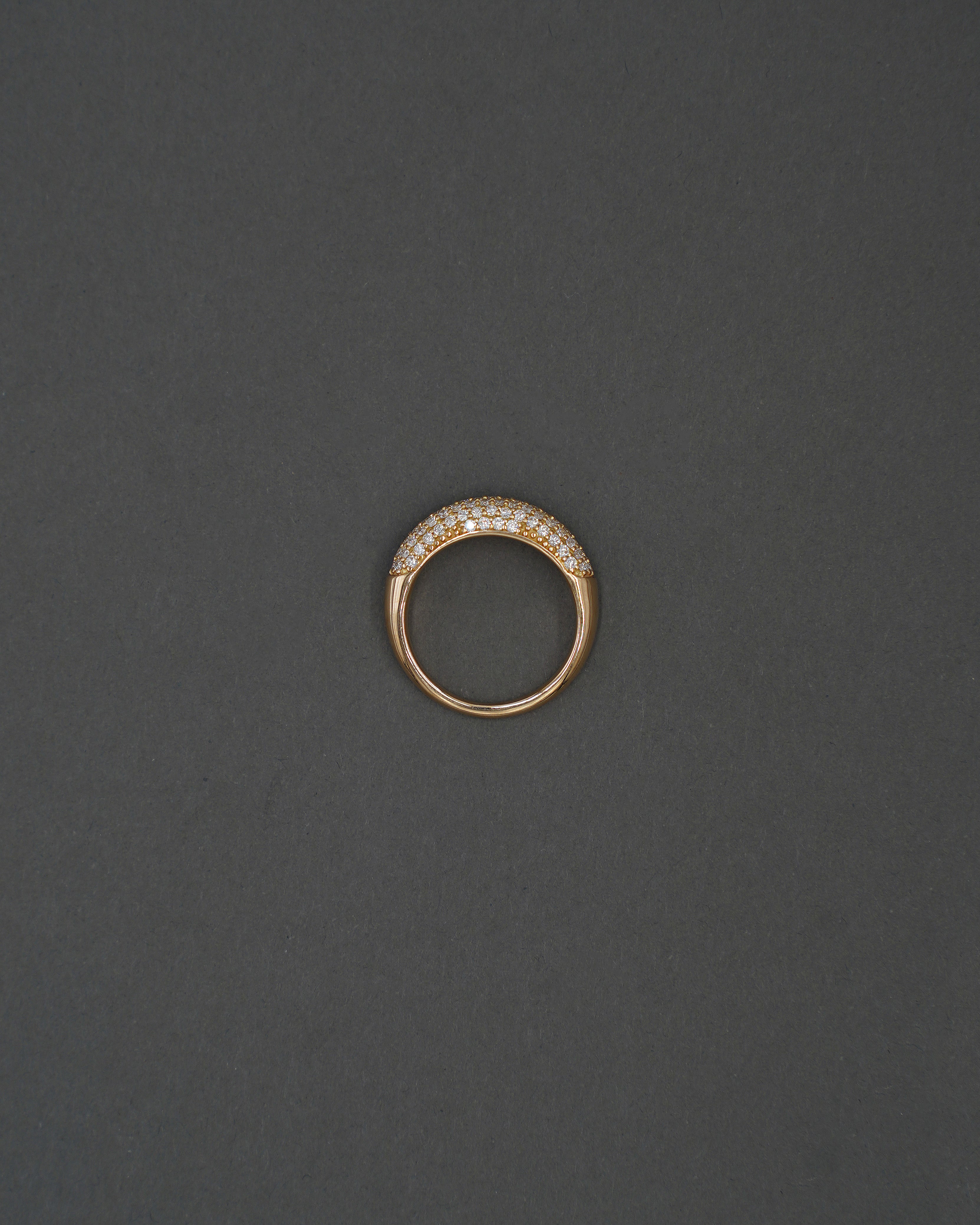 MOON RING S PAVÉ GULD