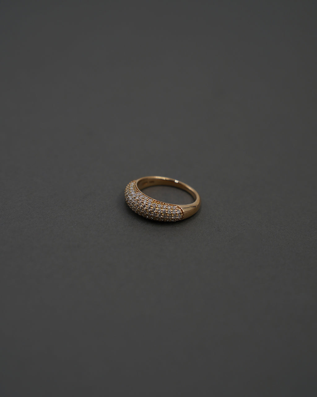 MOON RING S PAVÉ GULD