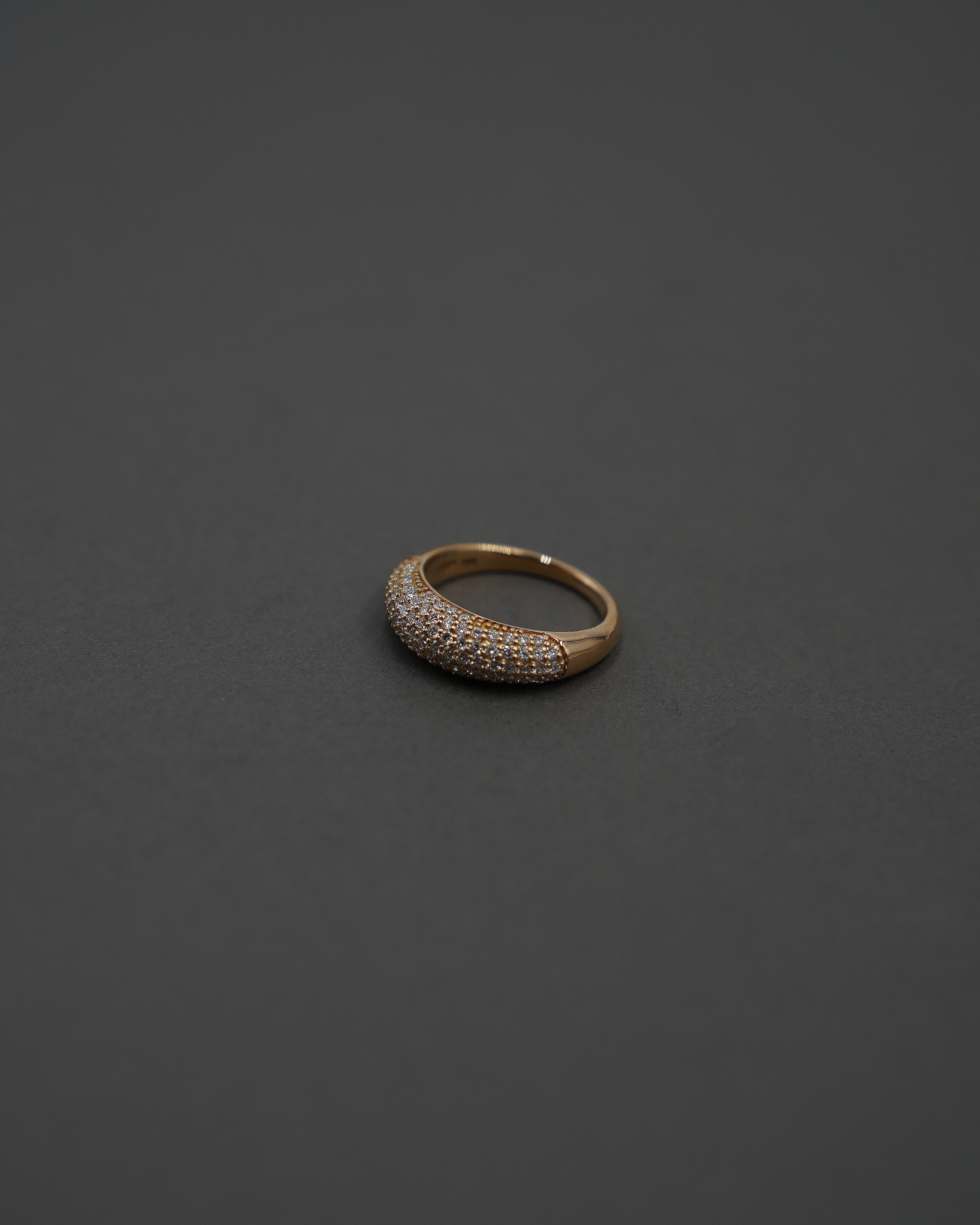MOON RING S PAVÉ GULD