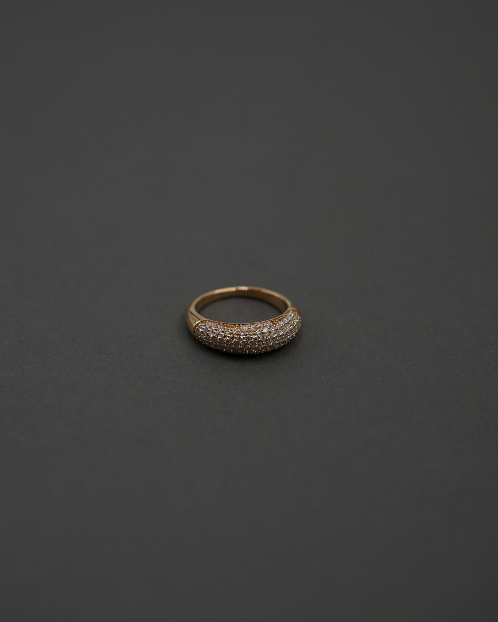 MOON RING S PAVÉ GULD
