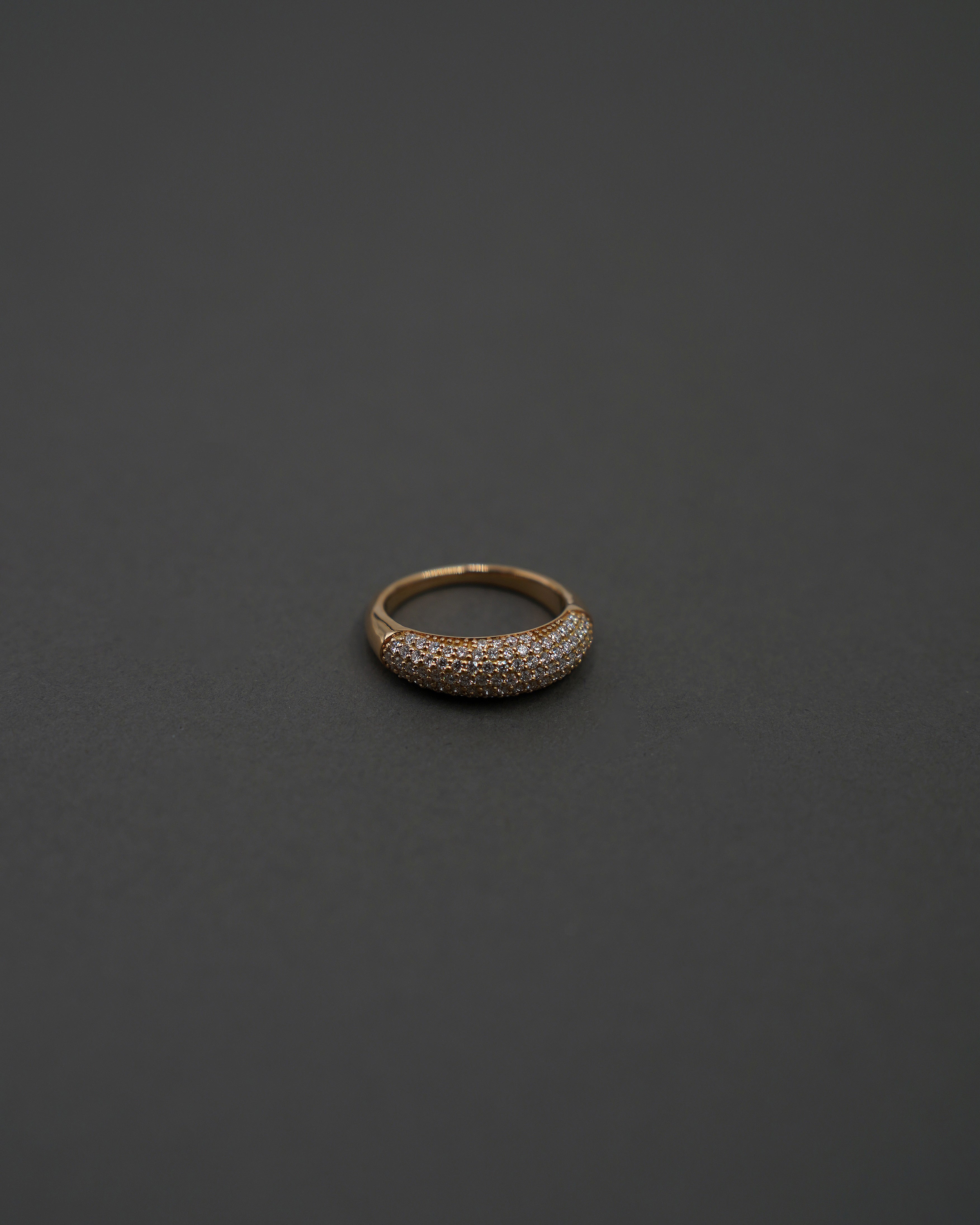 MOON RING S PAVÉ GULD