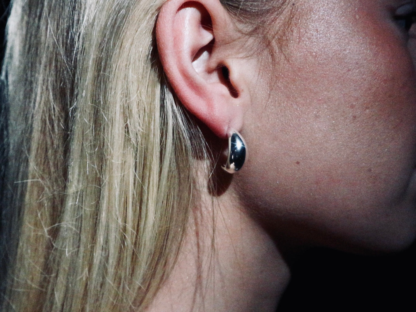 MOON HOOPS ÖRHÄNGEN M BLANK