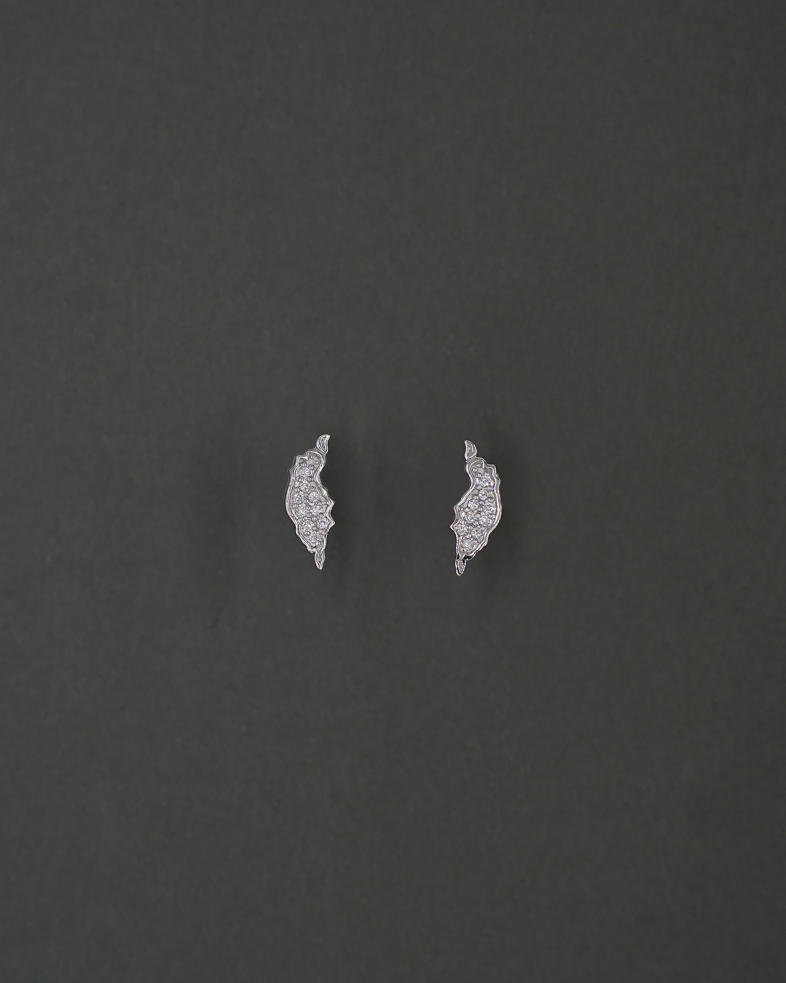 ÖJN ÖRHÄNGEN MINI DIAMANT VITGULD