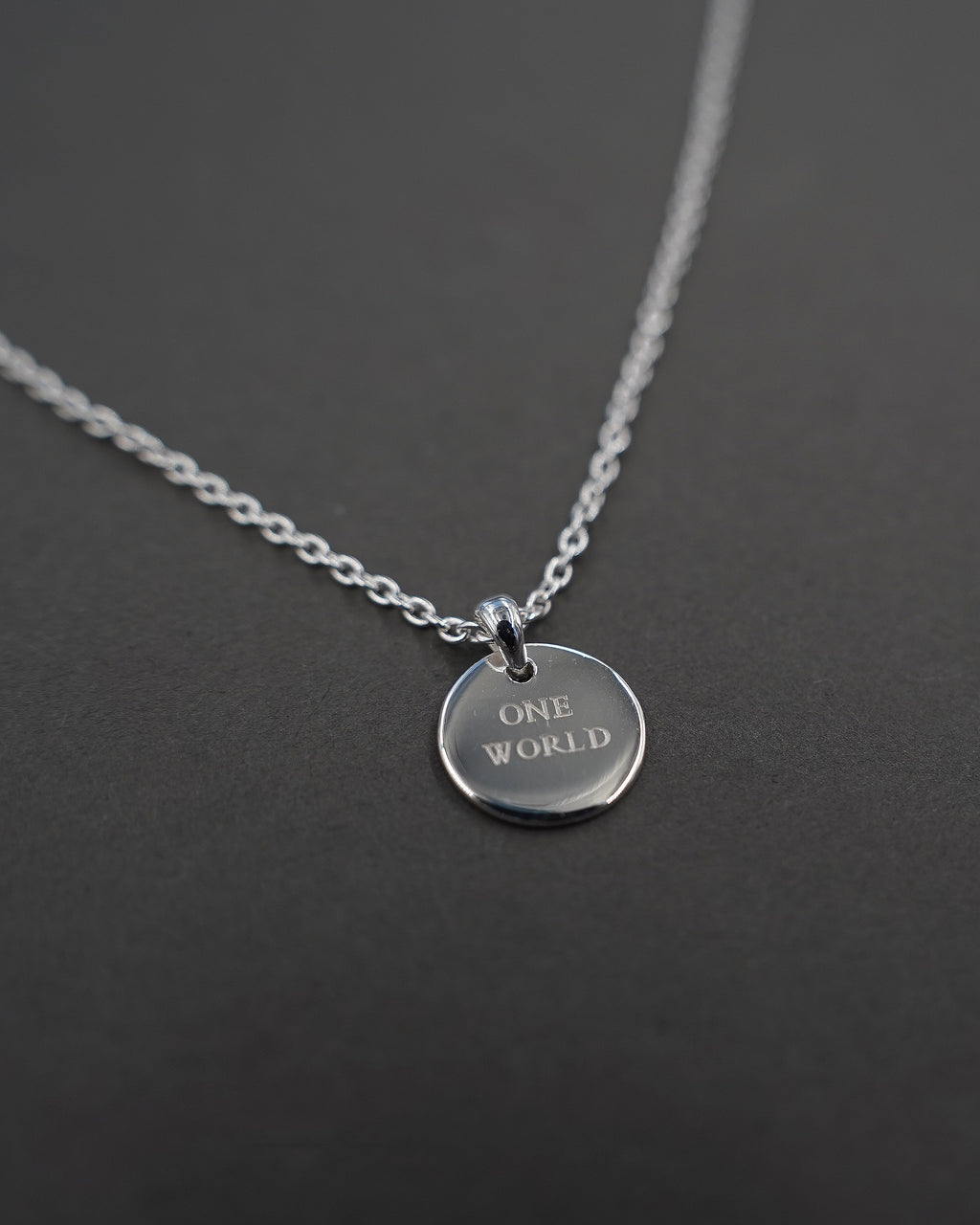 ONE WORLD HALSBAND MINI SILVER