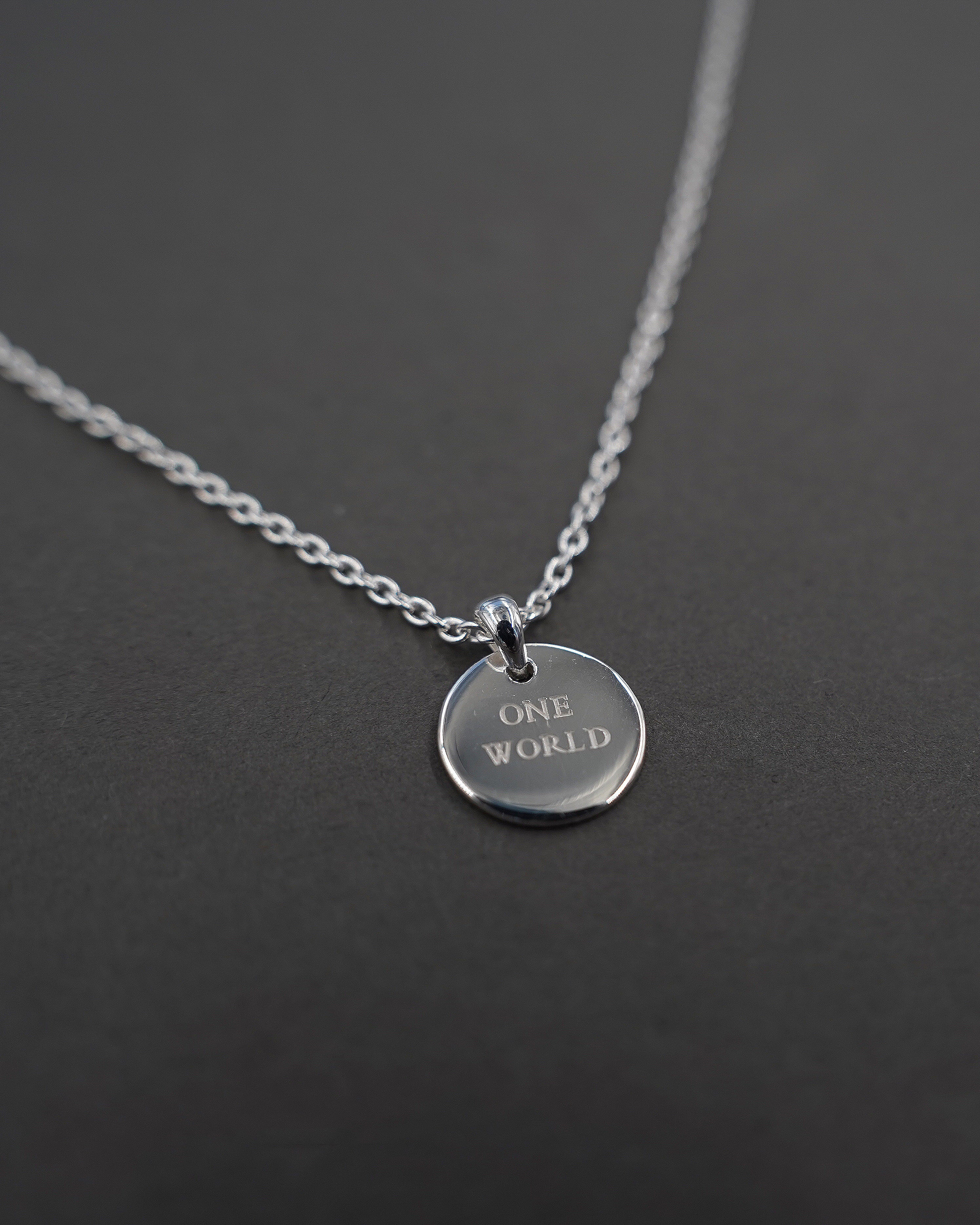 ONE WORLD HALSBAND MINI SILVER