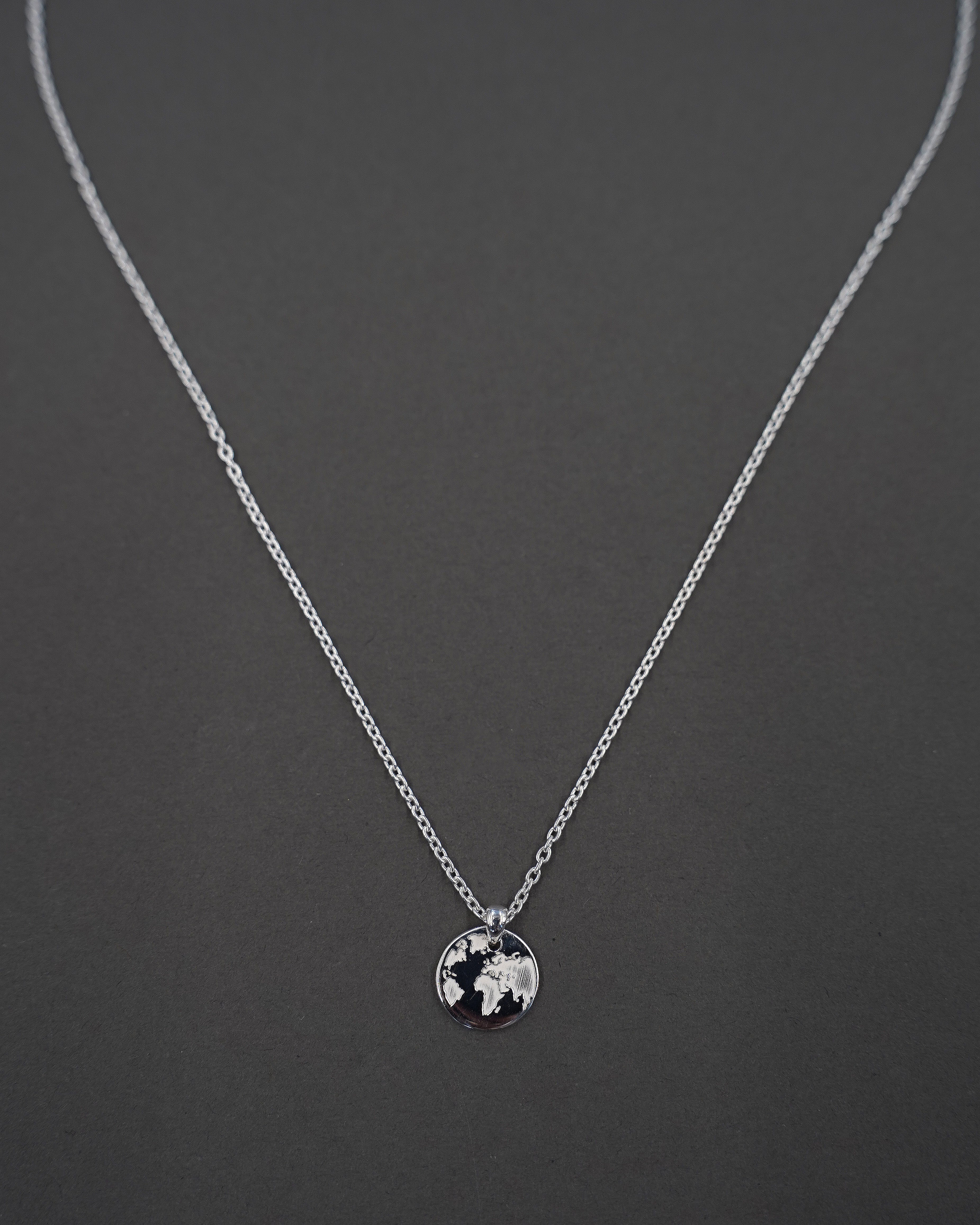 ONE WORLD HALSBAND MINI SILVER