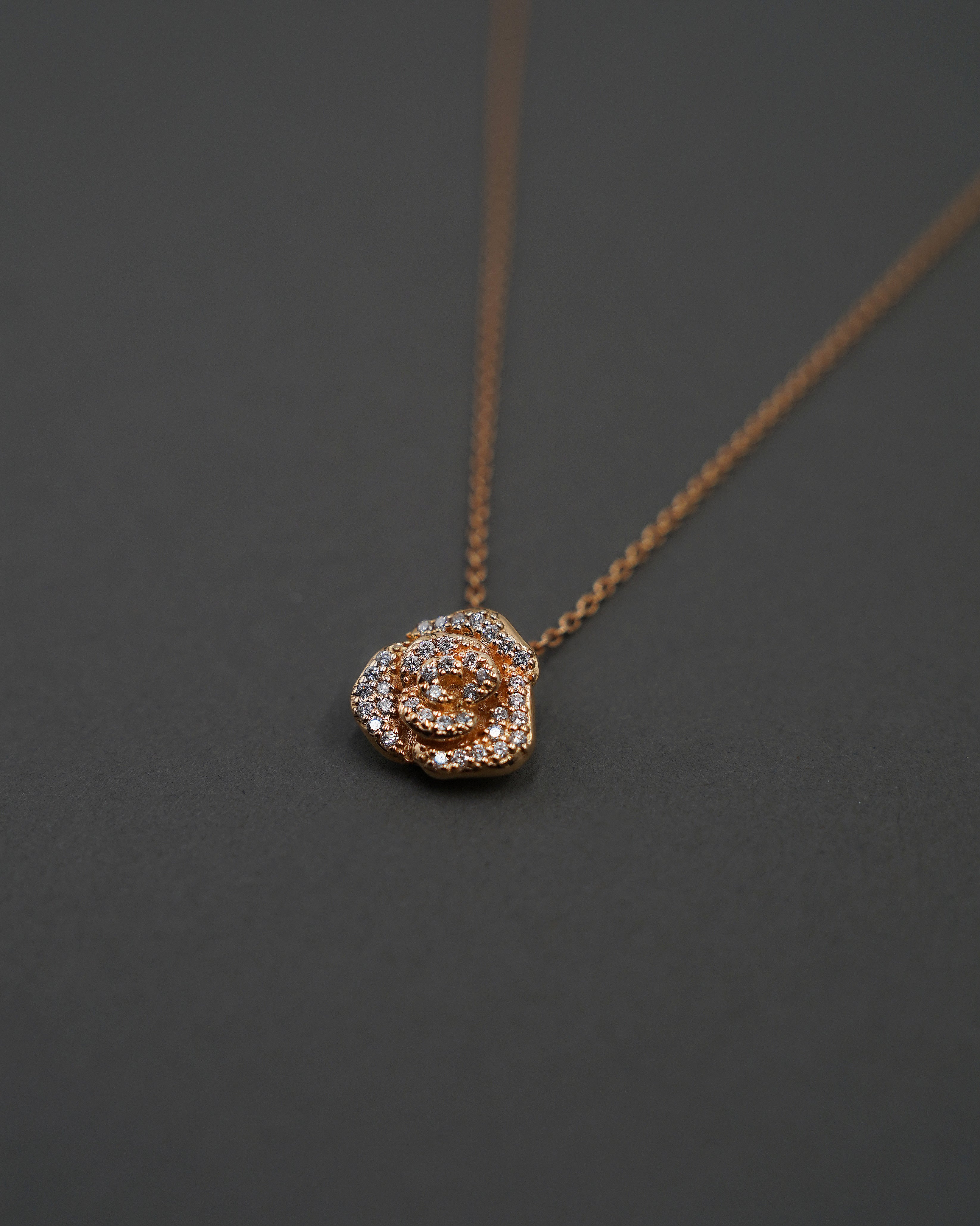 ROS HALSBAND M DIAMANT GULD