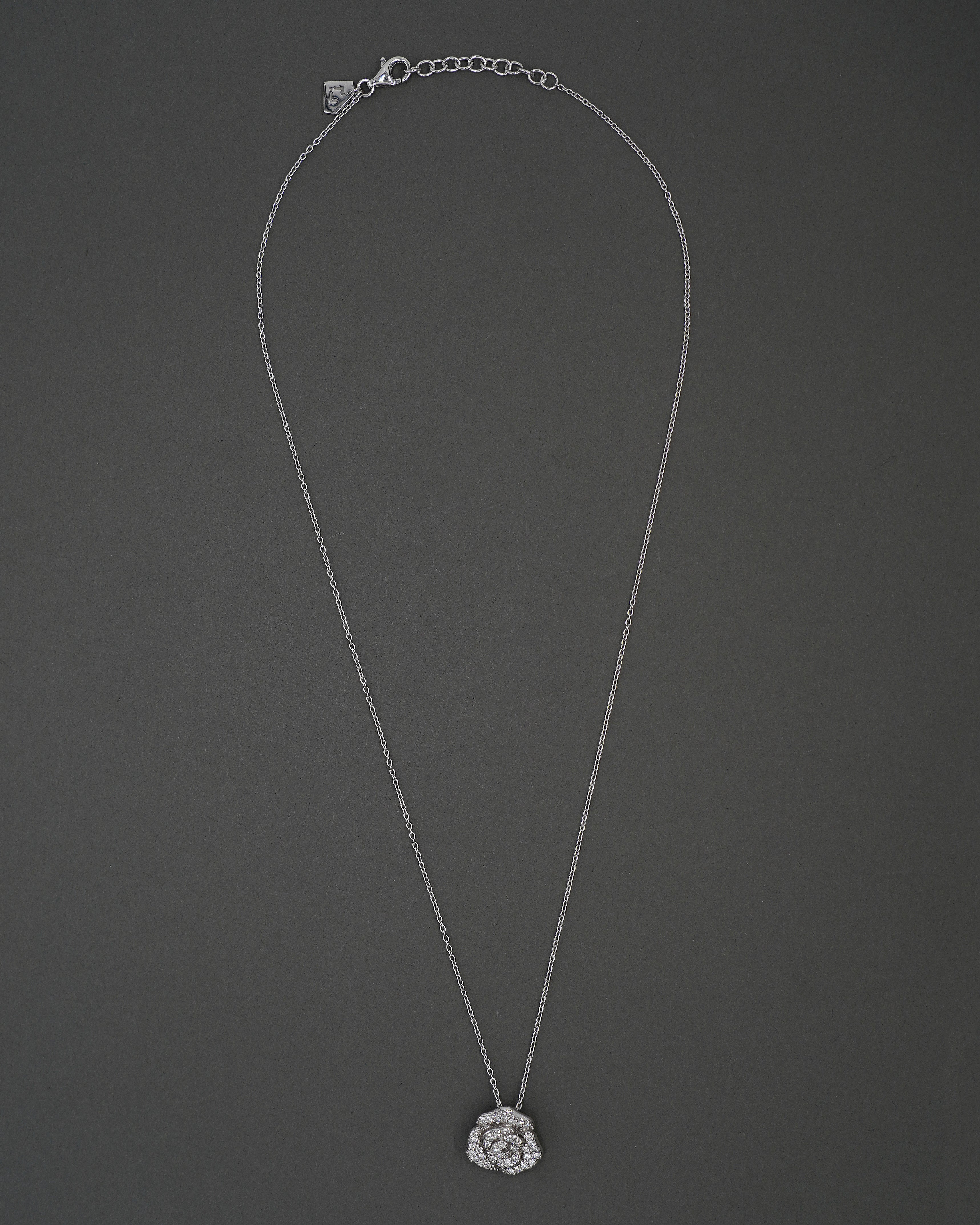 ROS HALSBAND M DIAMANT VITGULD