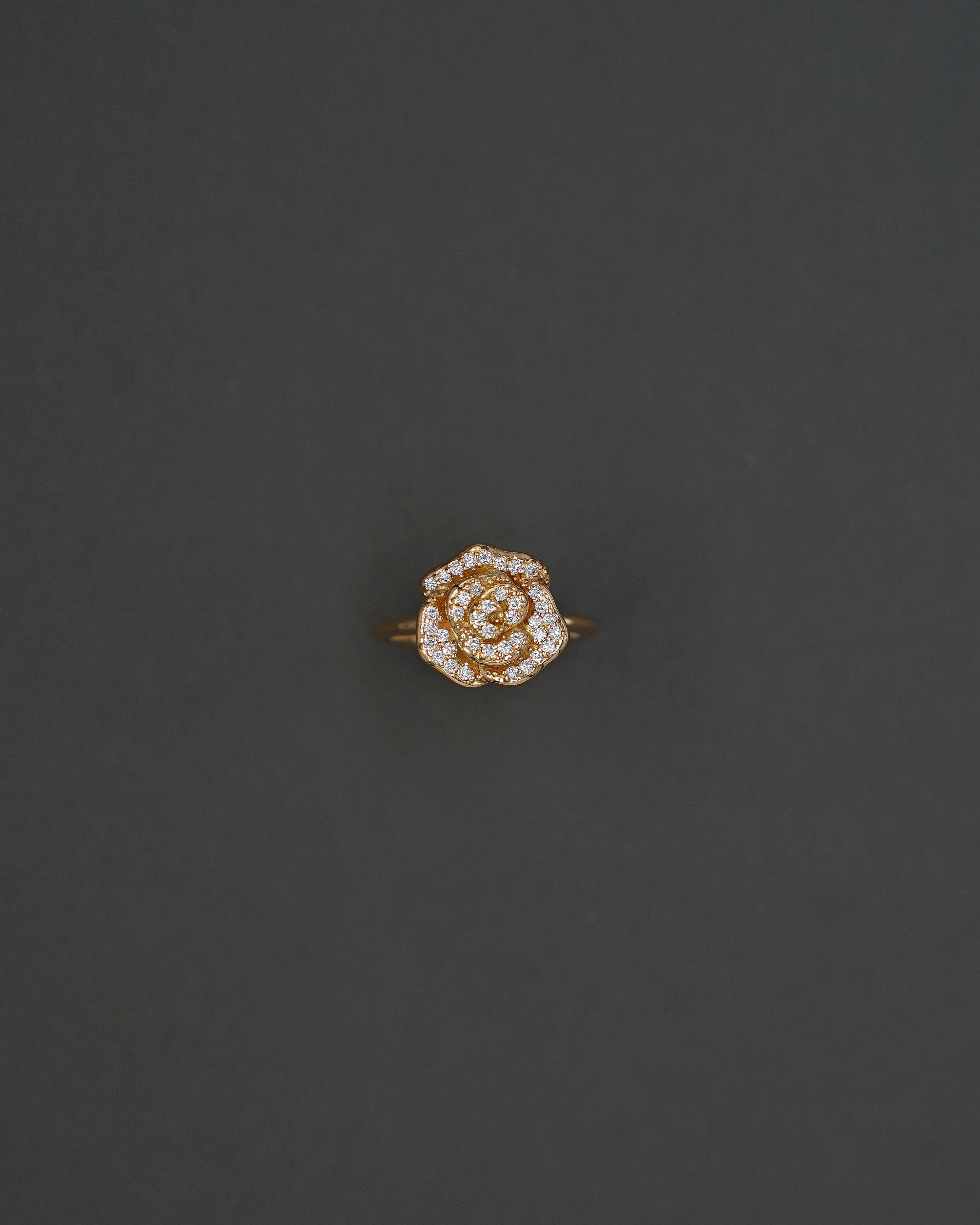 ROS RING M DIAMANT GULD