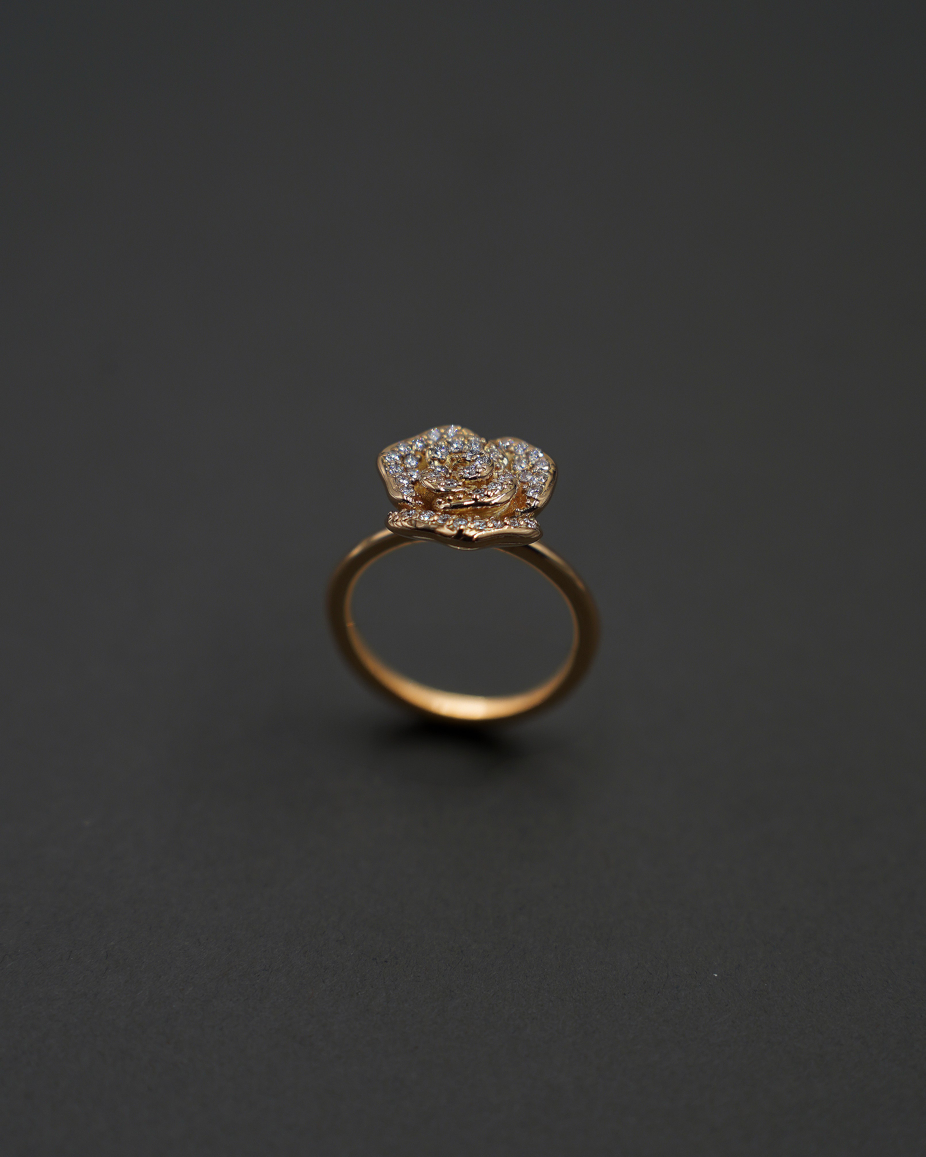 ROS RING M DIAMANT GULD