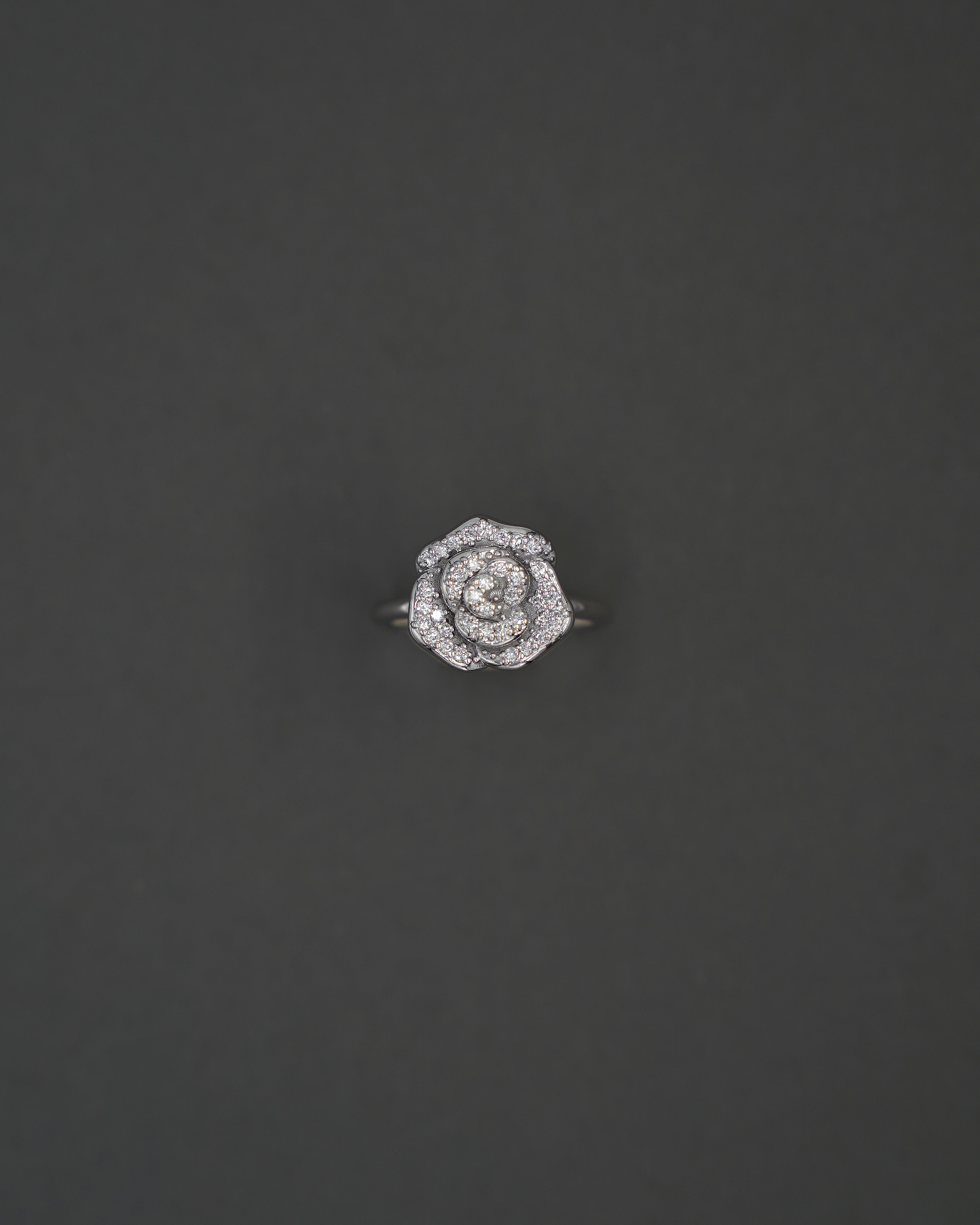 ROS RING M DIAMANT VITGULD