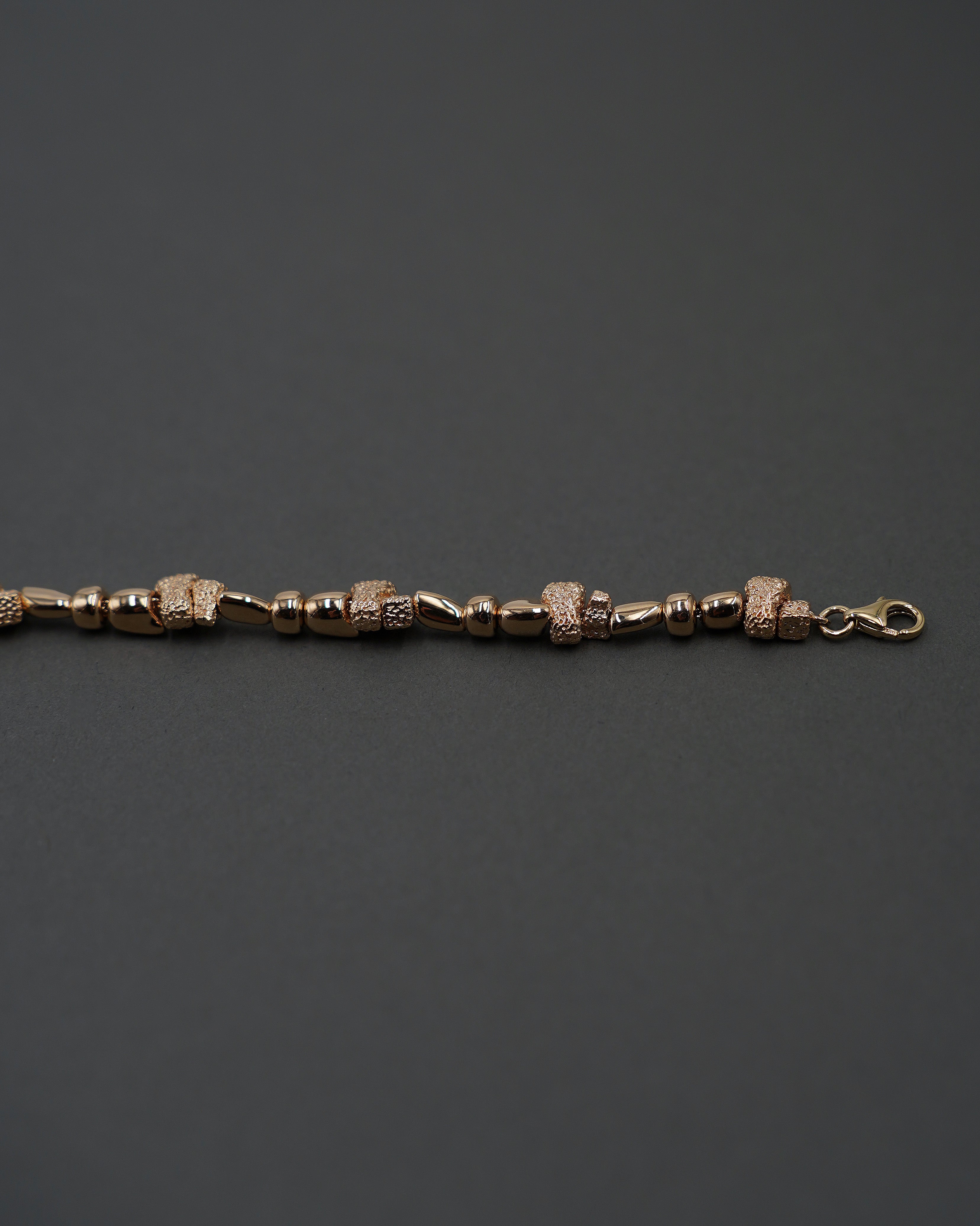 STENKUSTEN ARMBAND MINI FULL GULD 18,5+2 CM