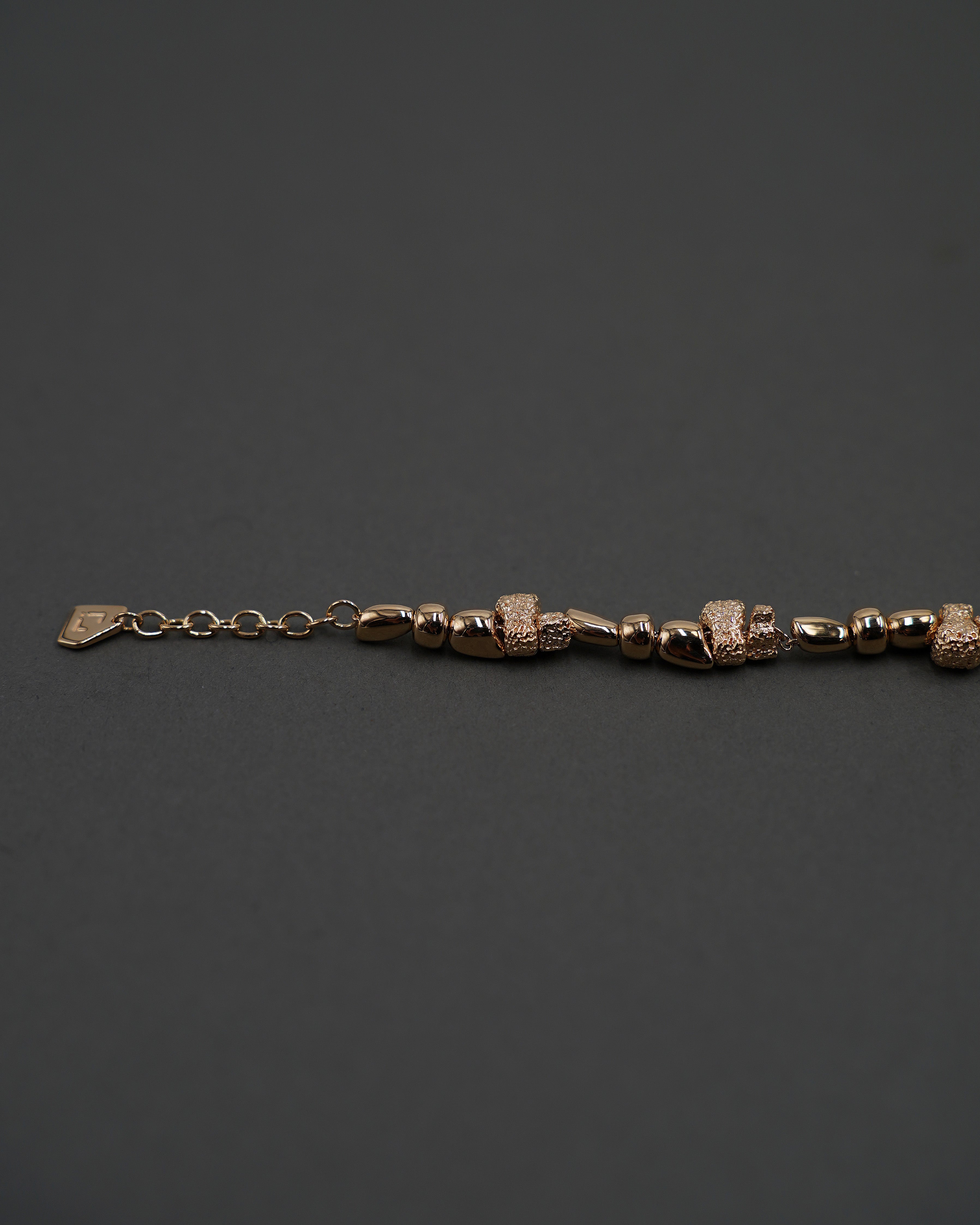STENKUSTEN ARMBAND MINI FULL GULD 18,5+2 CM