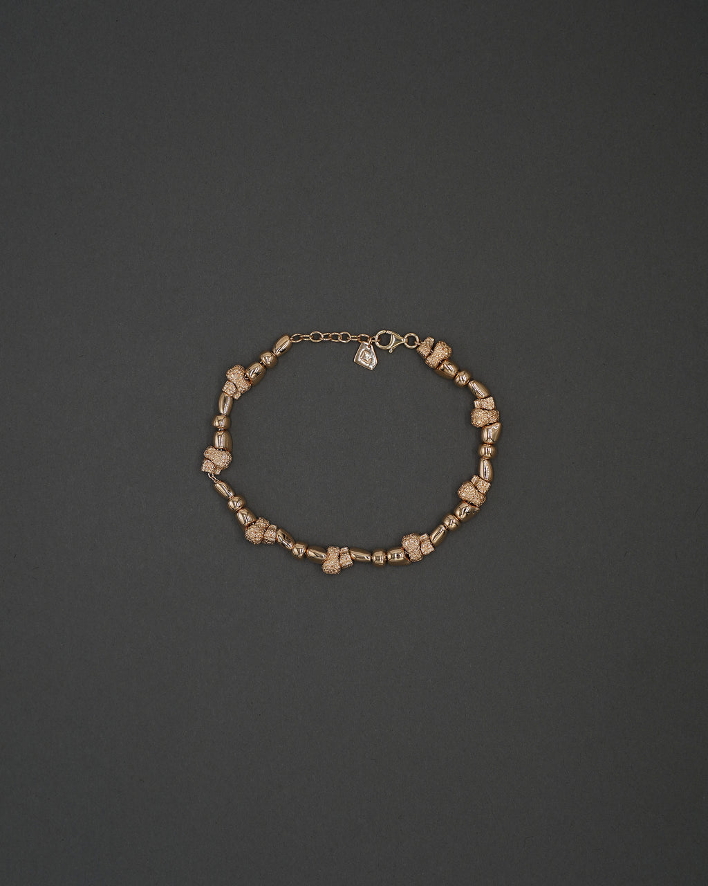STENKUSTEN ARMBAND MINI FULL GULD 18,5+2 CM