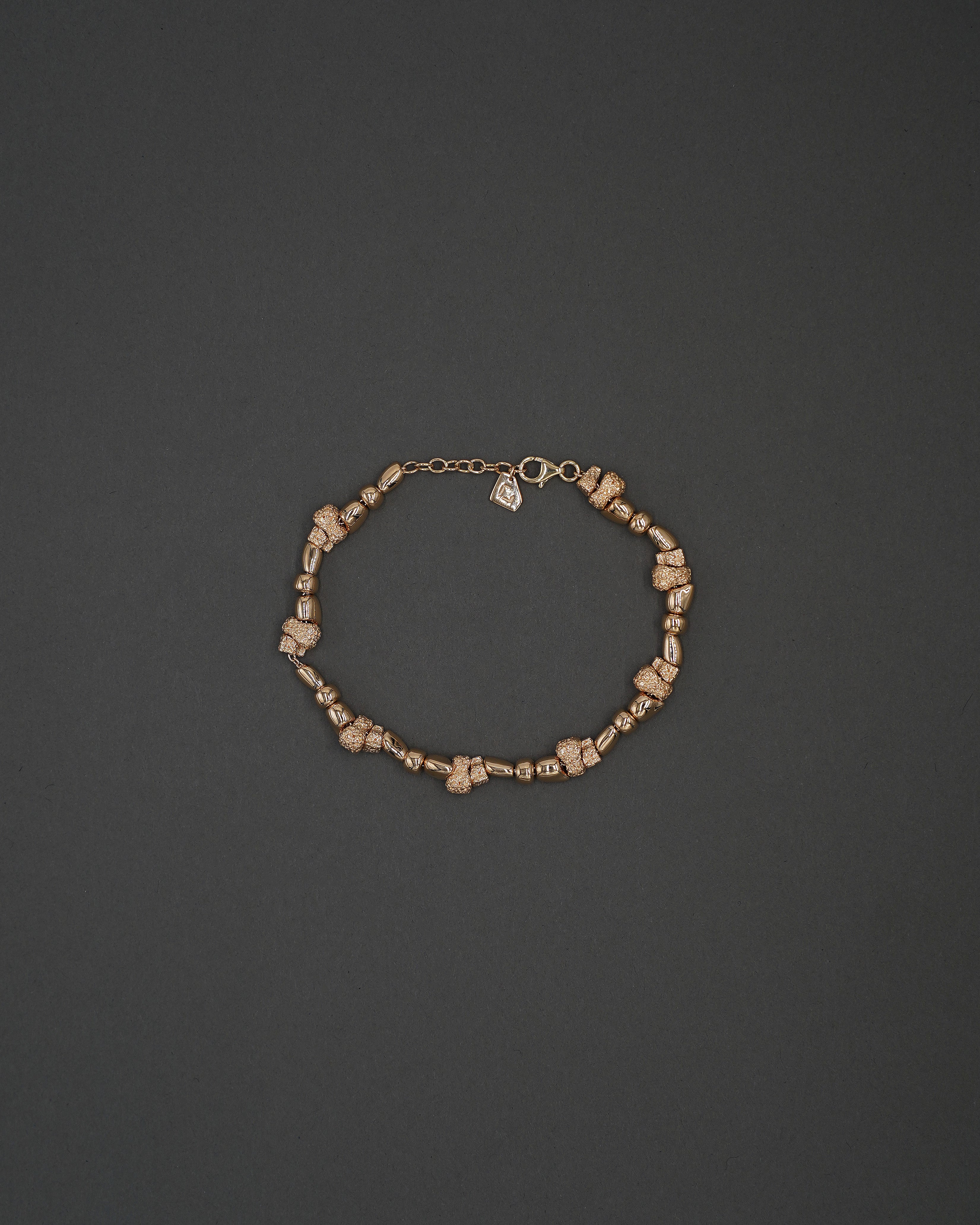 STENKUSTEN ARMBAND MINI FULL GULD 18,5+2 CM