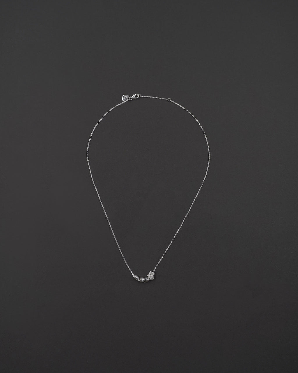 STENKUSTEN HALSBAND S DIAMANT SILVER